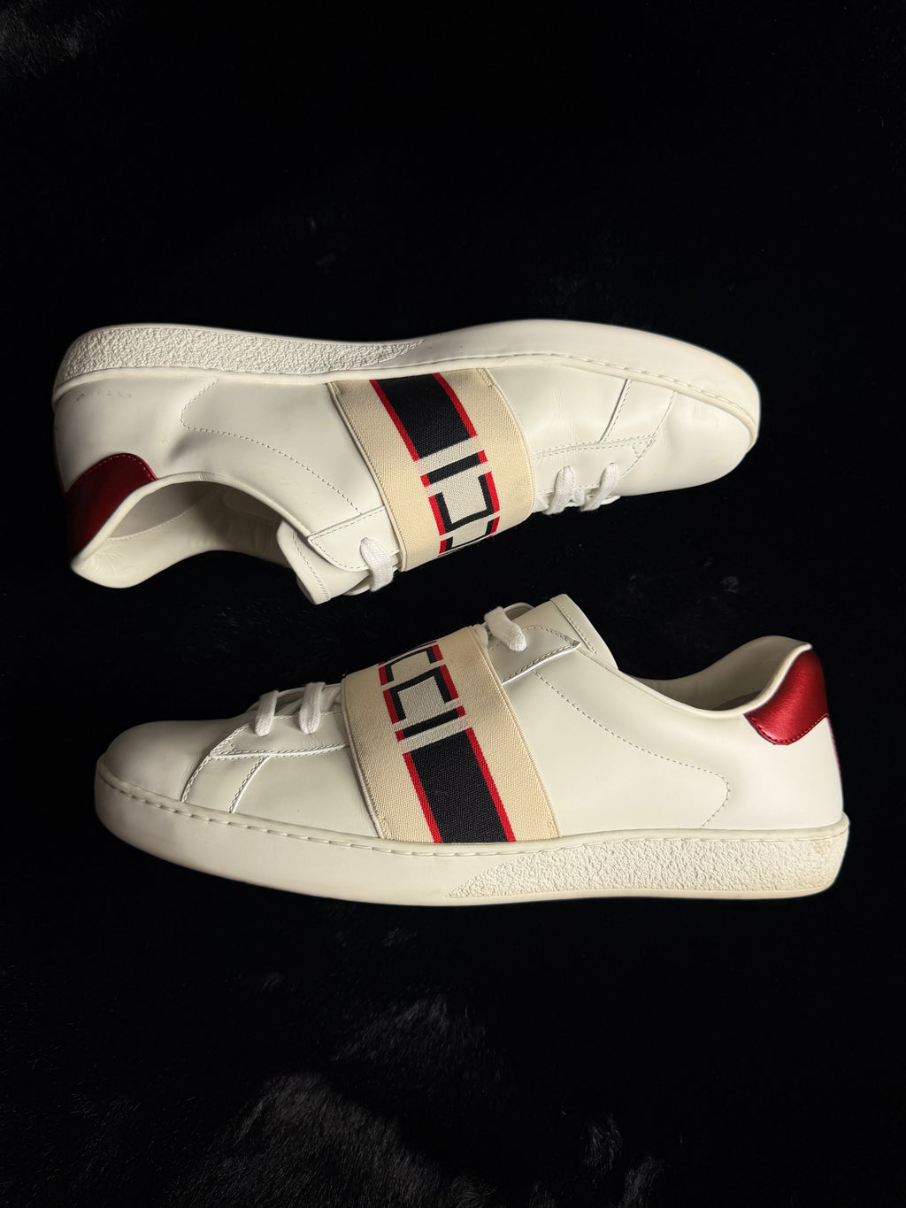 Gucci Ace Stripe Sneakers Size 11-11.5