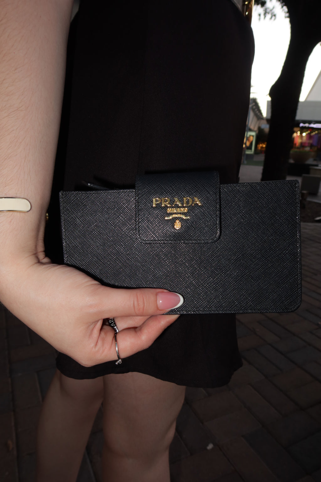 Prada Saffiano Leather Phone Wallet