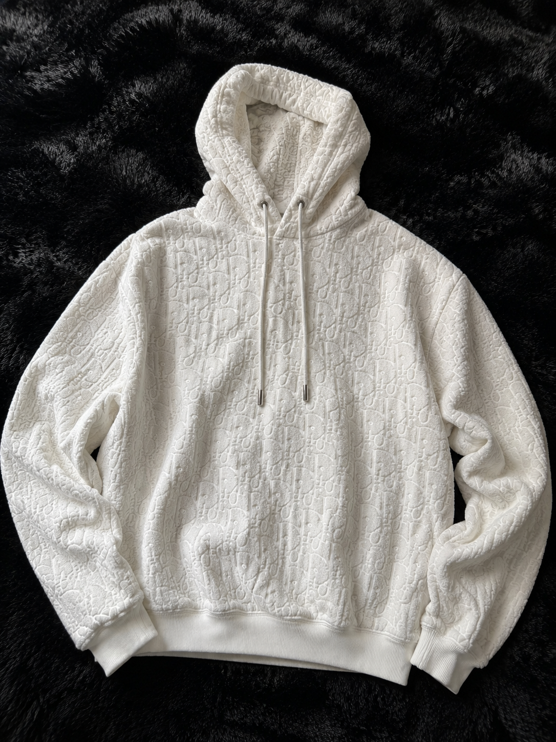 Dior White Towel Hoodie Size Large