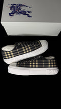 Burberry Check Sneakers Black Calico Size 43
