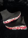 Balenciaga Speed Graffiti Red White Size 39