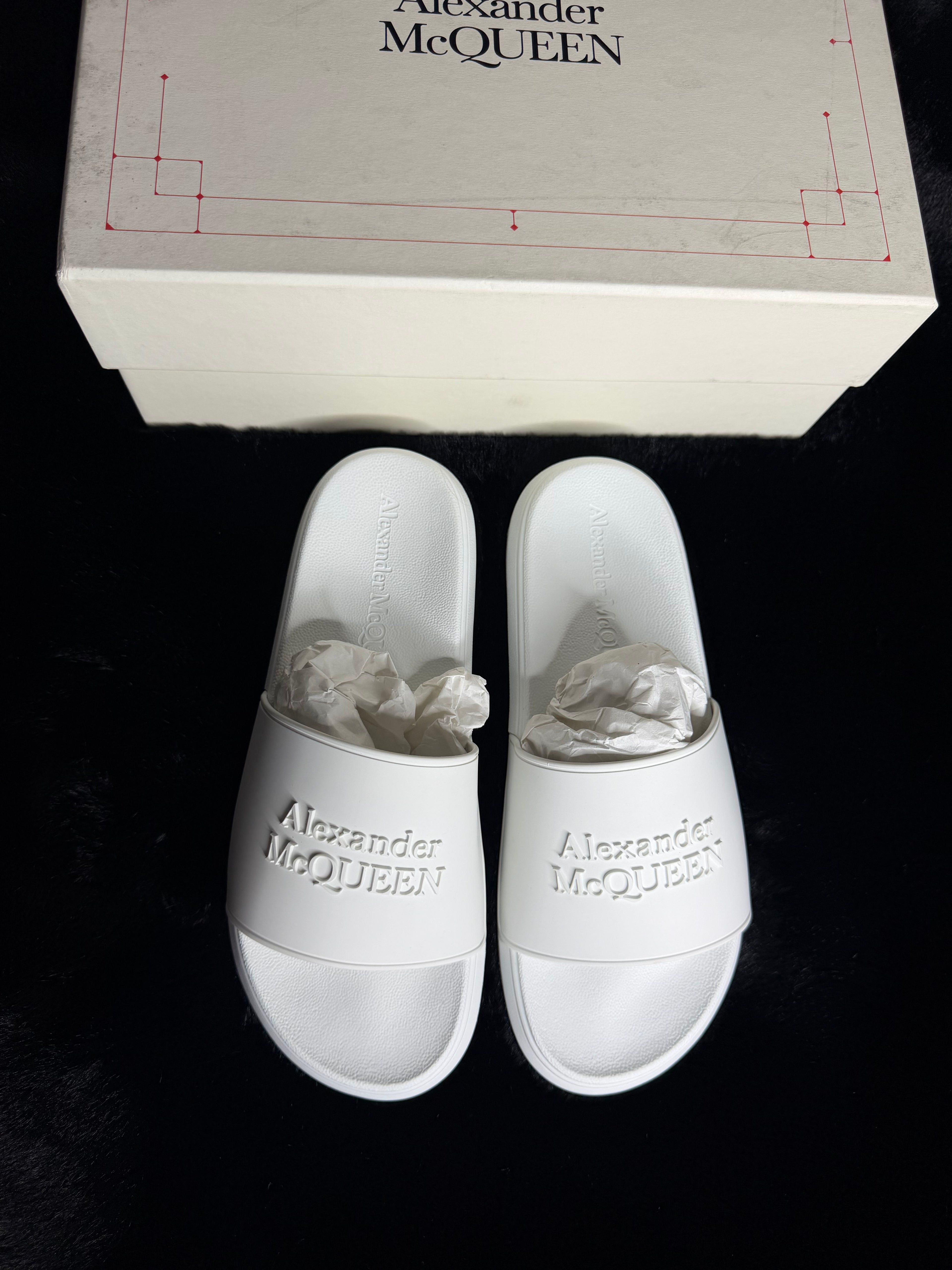 Alexander Mcqueen White Slides Size 40