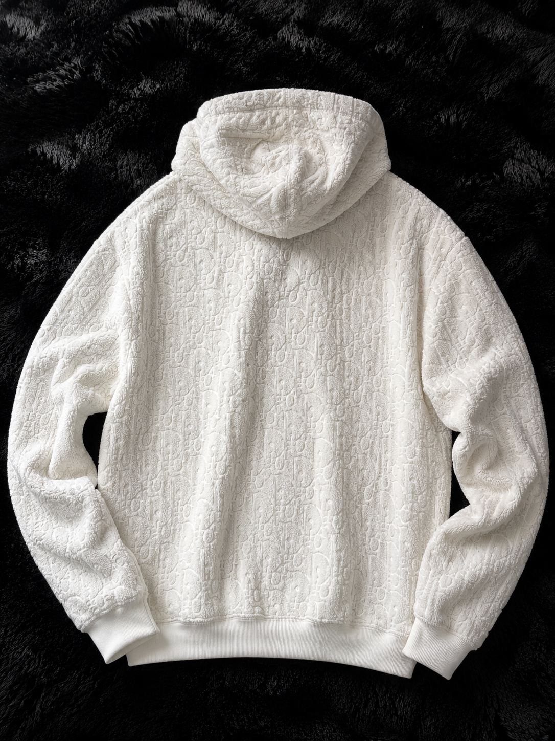Dior White Towel Hoodie Size Large