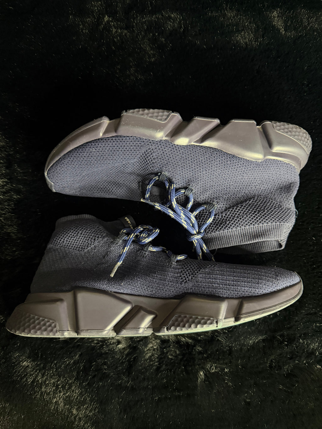 Balenciaga Lace Up Navy Blue Size 44
