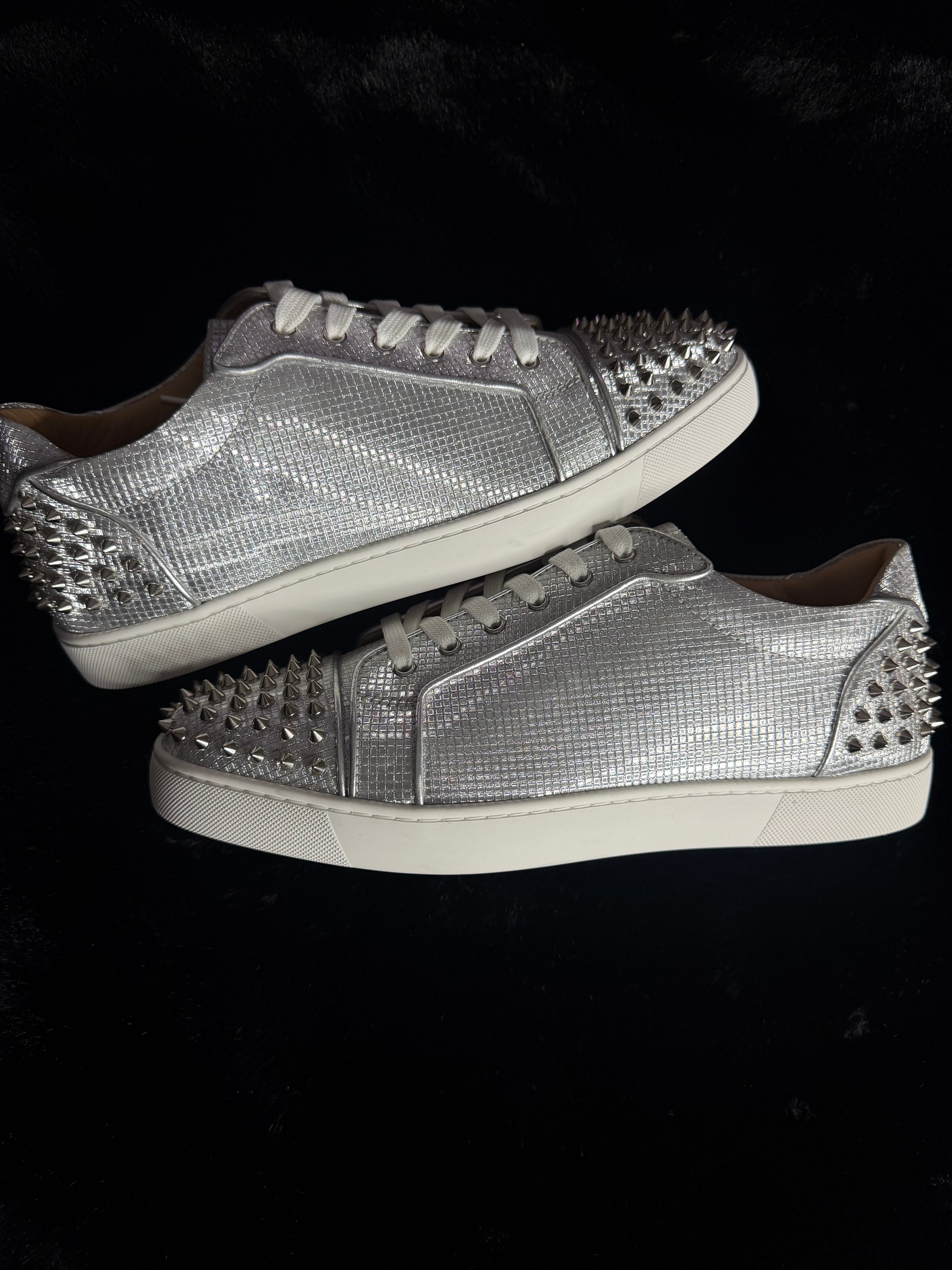 Christian Louboutin Silver Spike Size 46