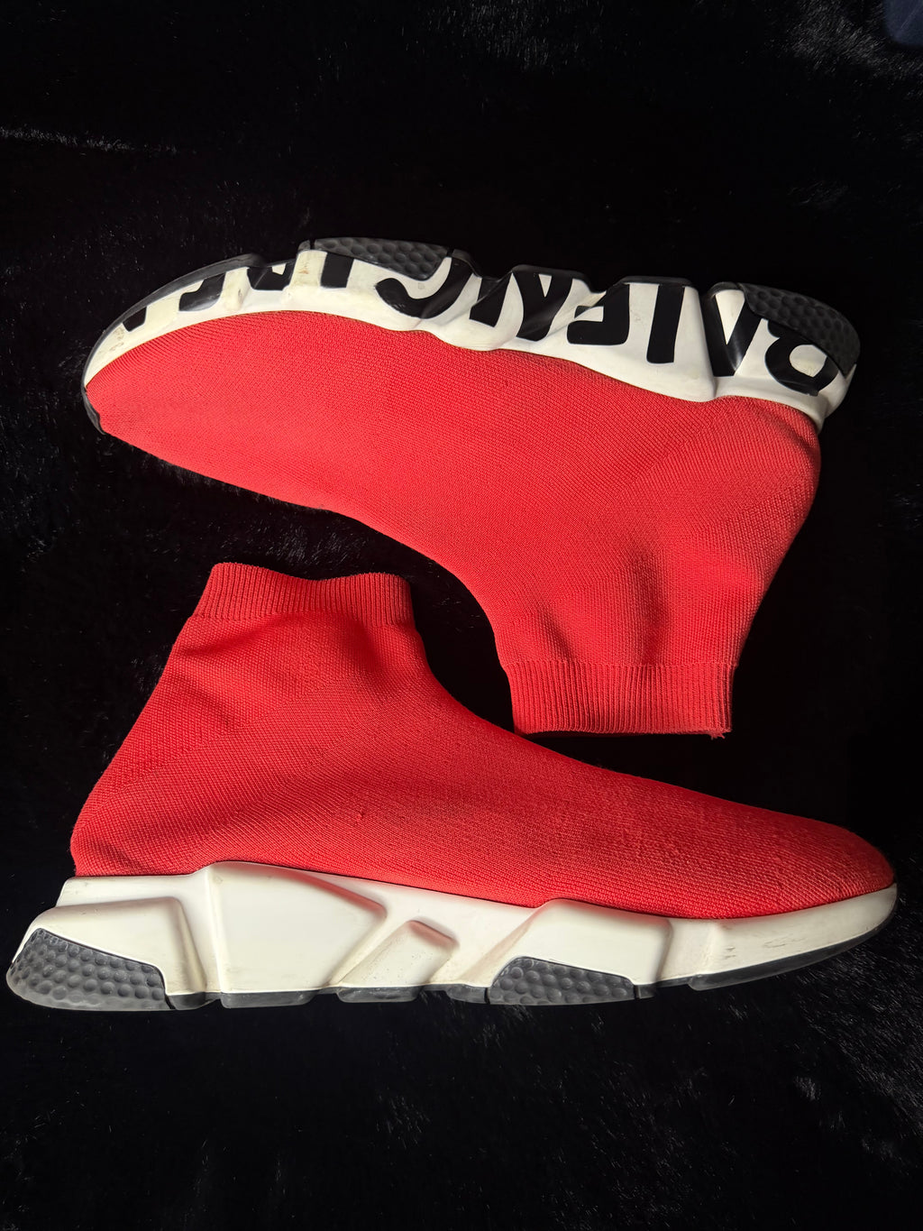 Balenciaga Speed Red Graffiti Size 45