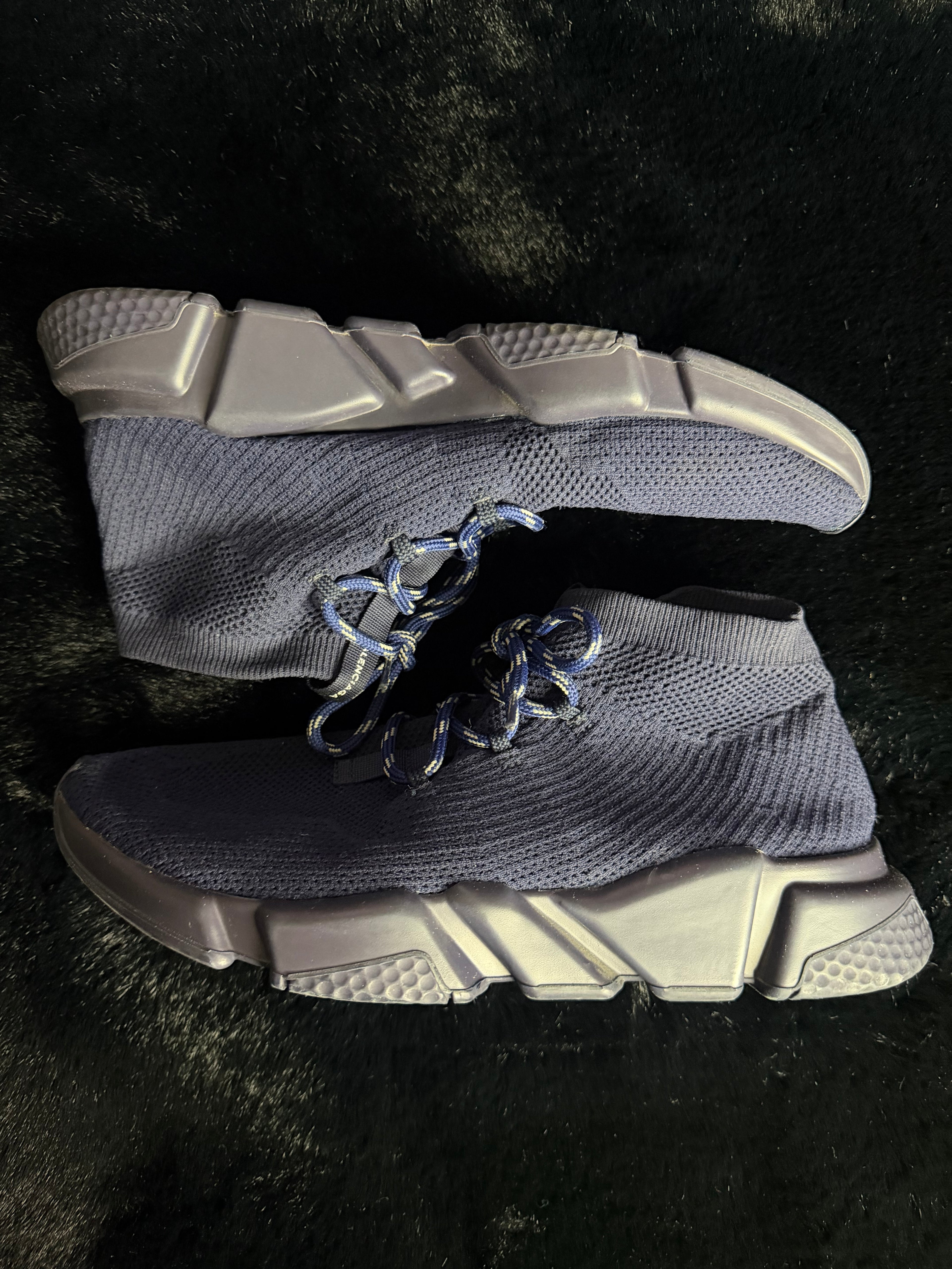 Balenciaga Lace Up Navy Blue Size 44