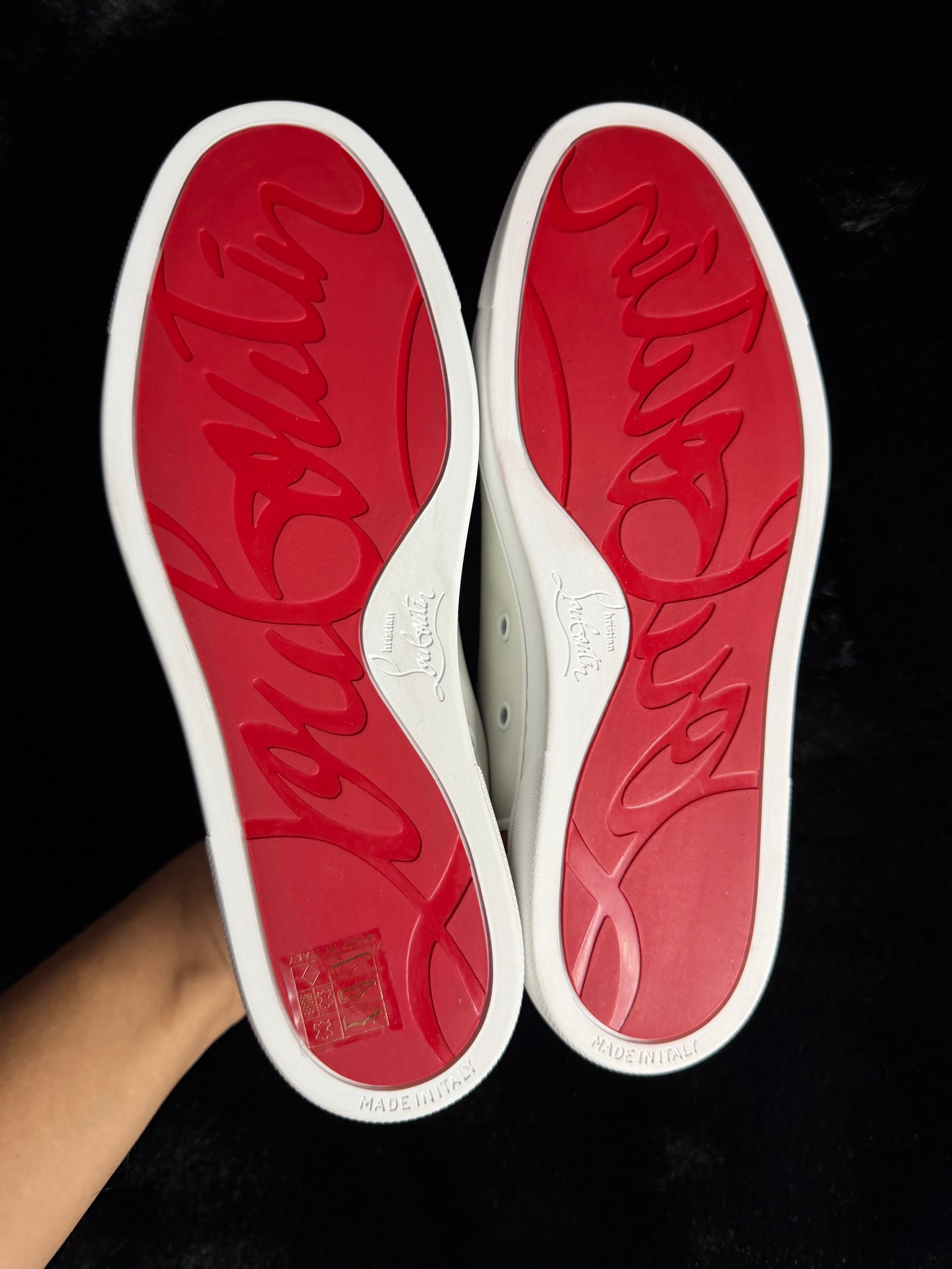 Christian Louboutin White Sneakers Size 40