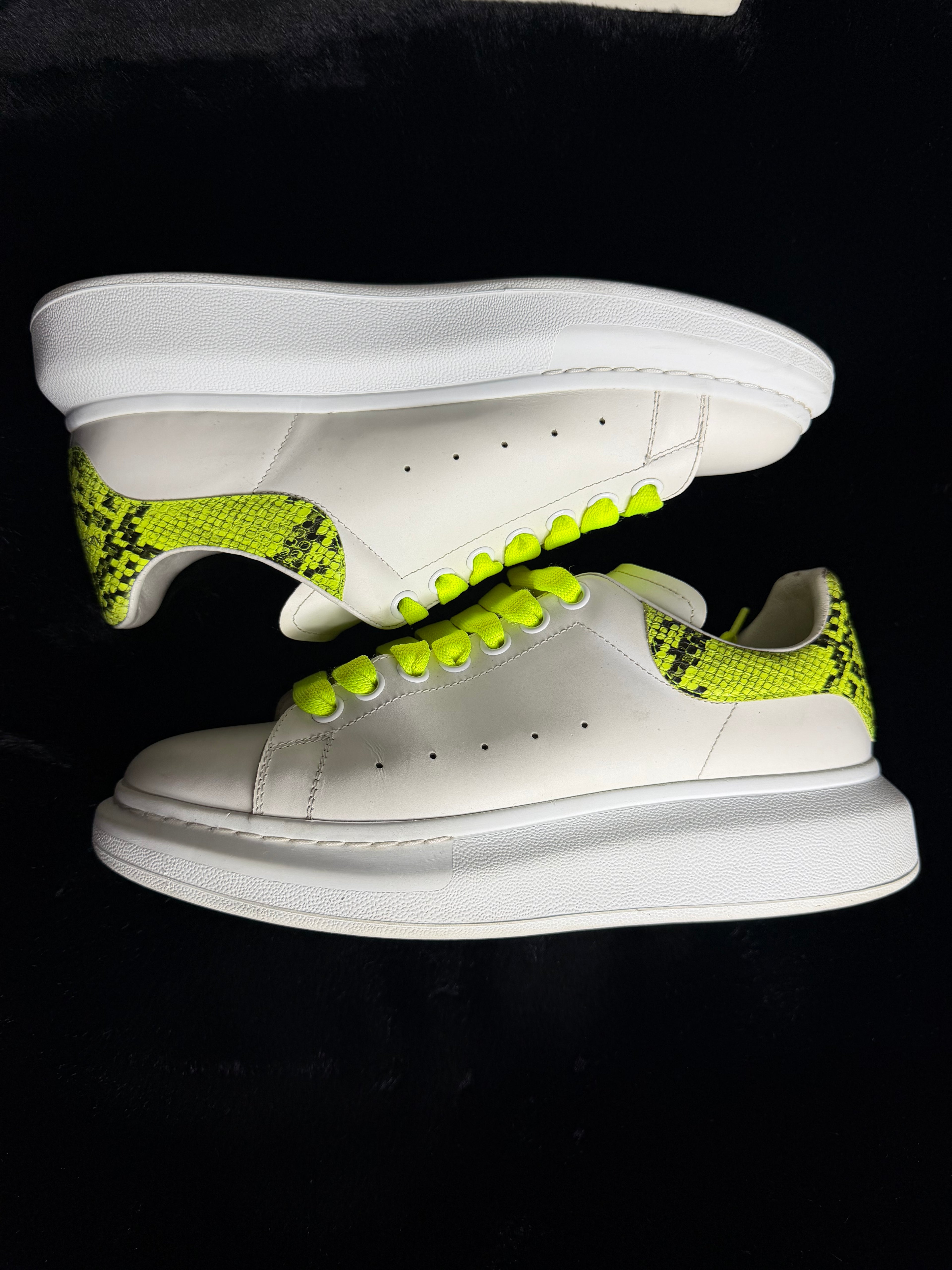Alexander Mcqueen Yellow Snakeskin Sneakers Size 41