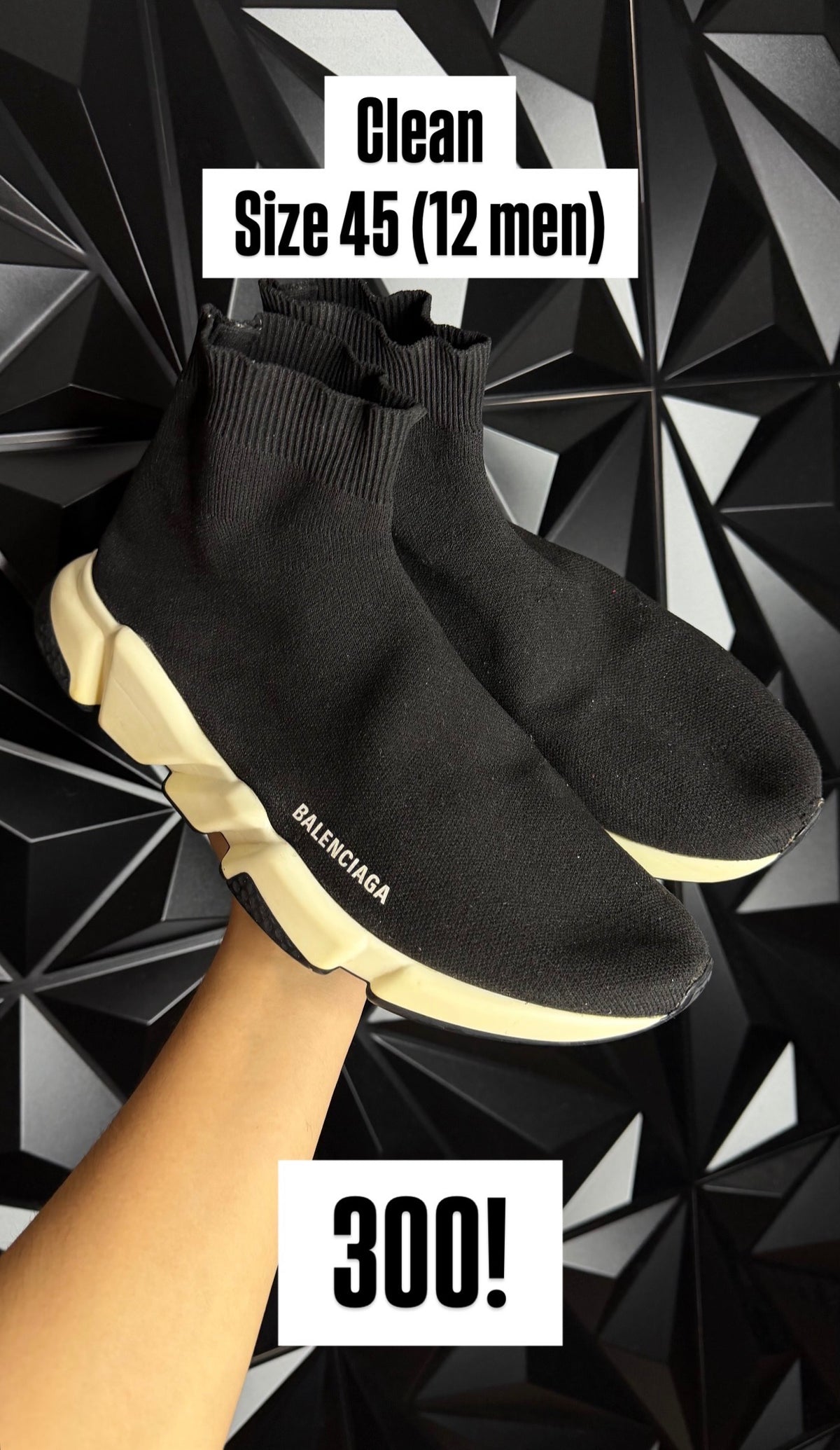 Balenciaga speed black size 46