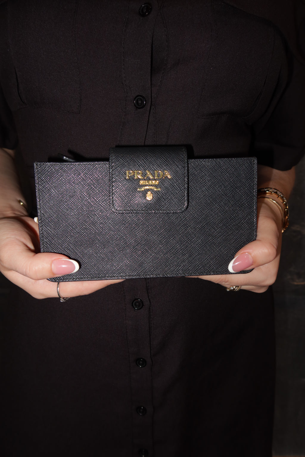 Prada Saffiano Leather Phone Wallet
