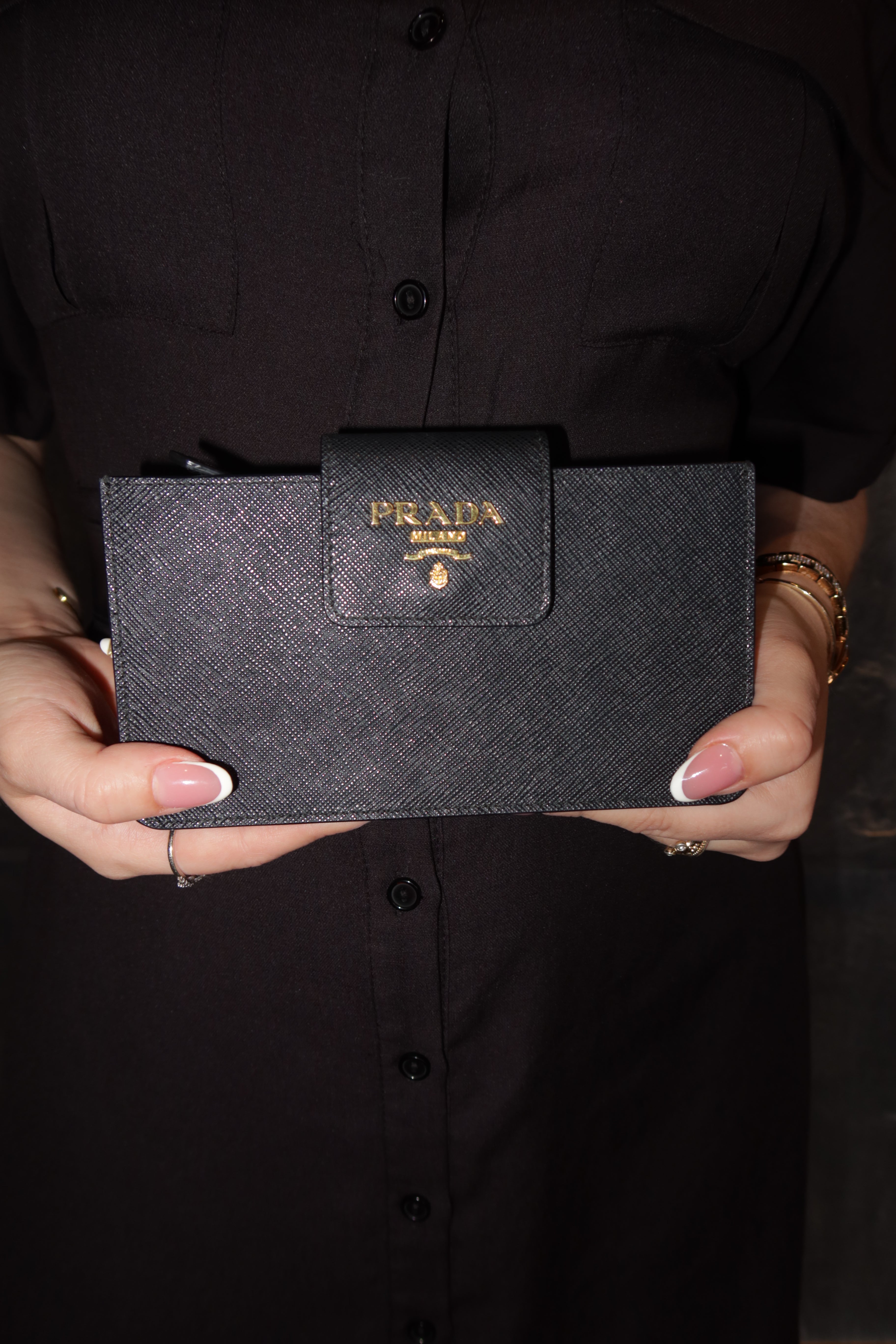 Prada Saffiano Leather Phone Wallet