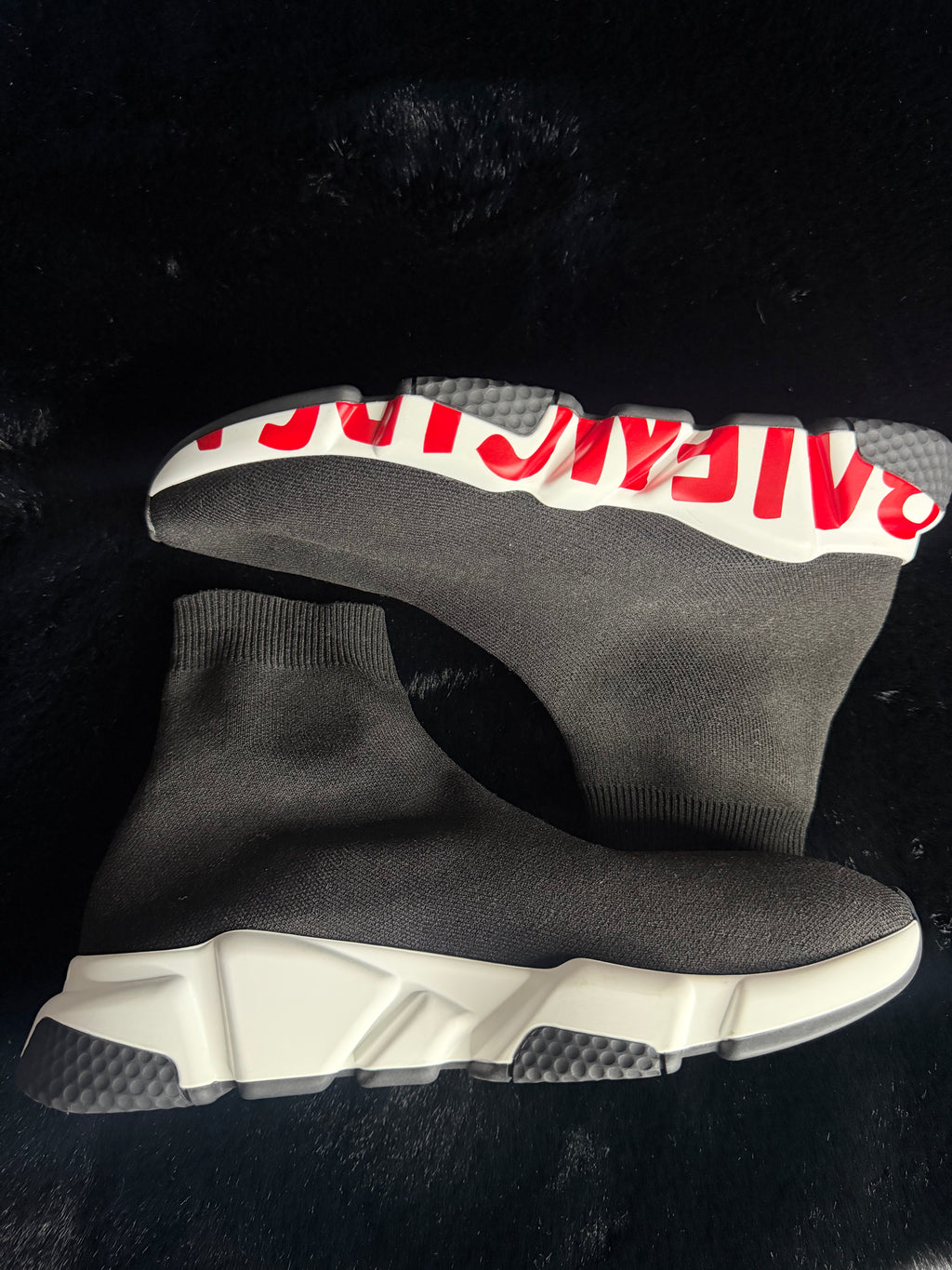 Balenciaga Speed Graffiti Red White Size 39