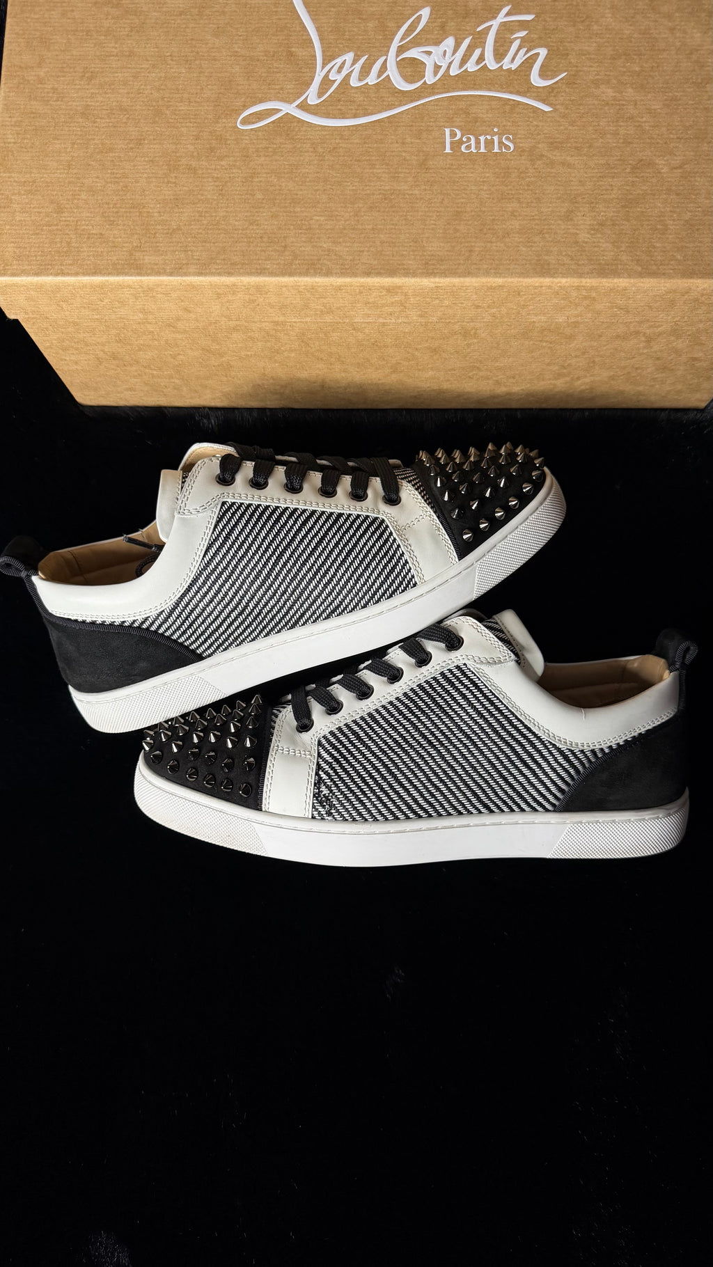 Christian Louboutin White/Black Size 41