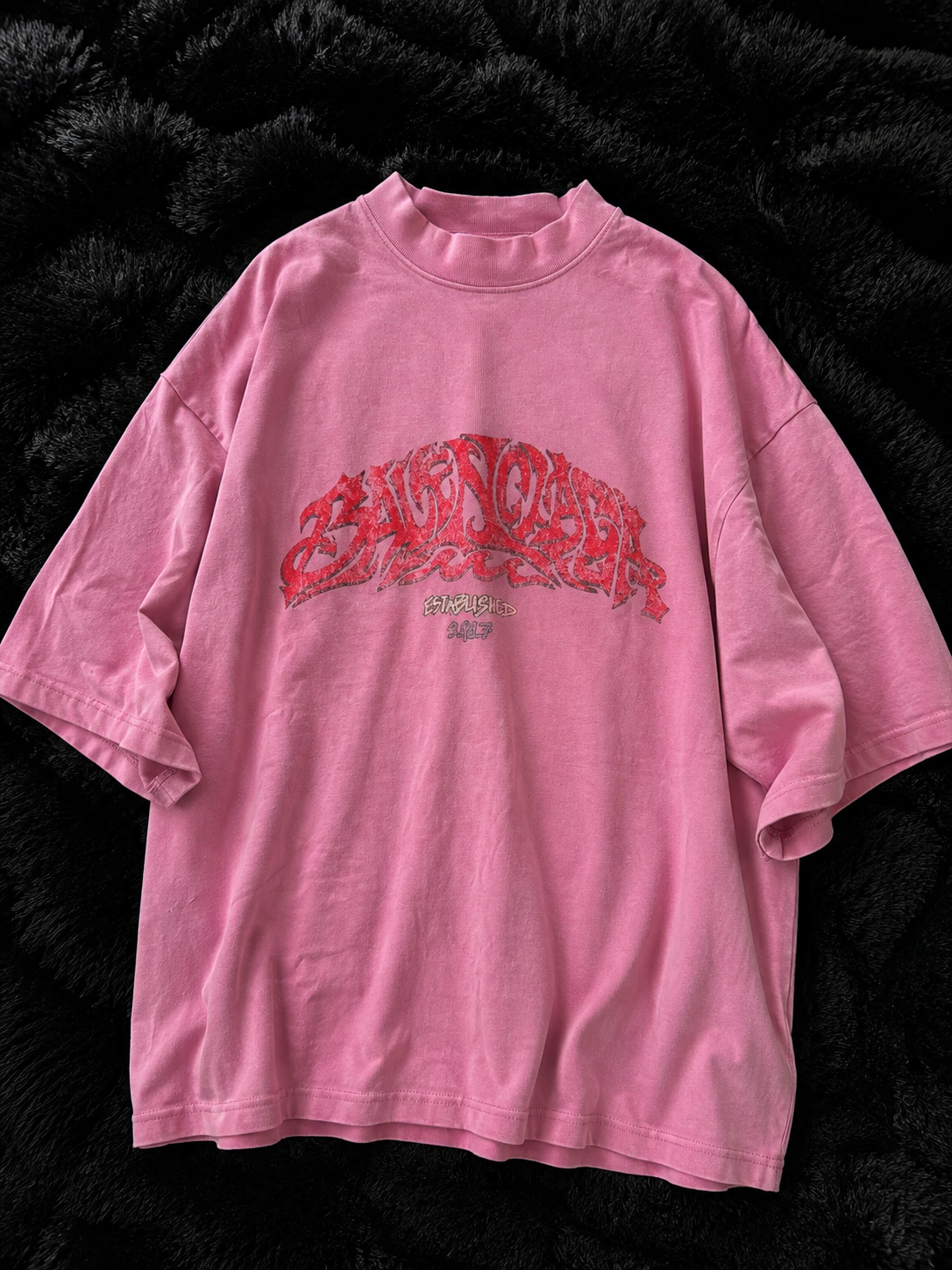 Balenciaga Pink Washed Tee Size 2XL