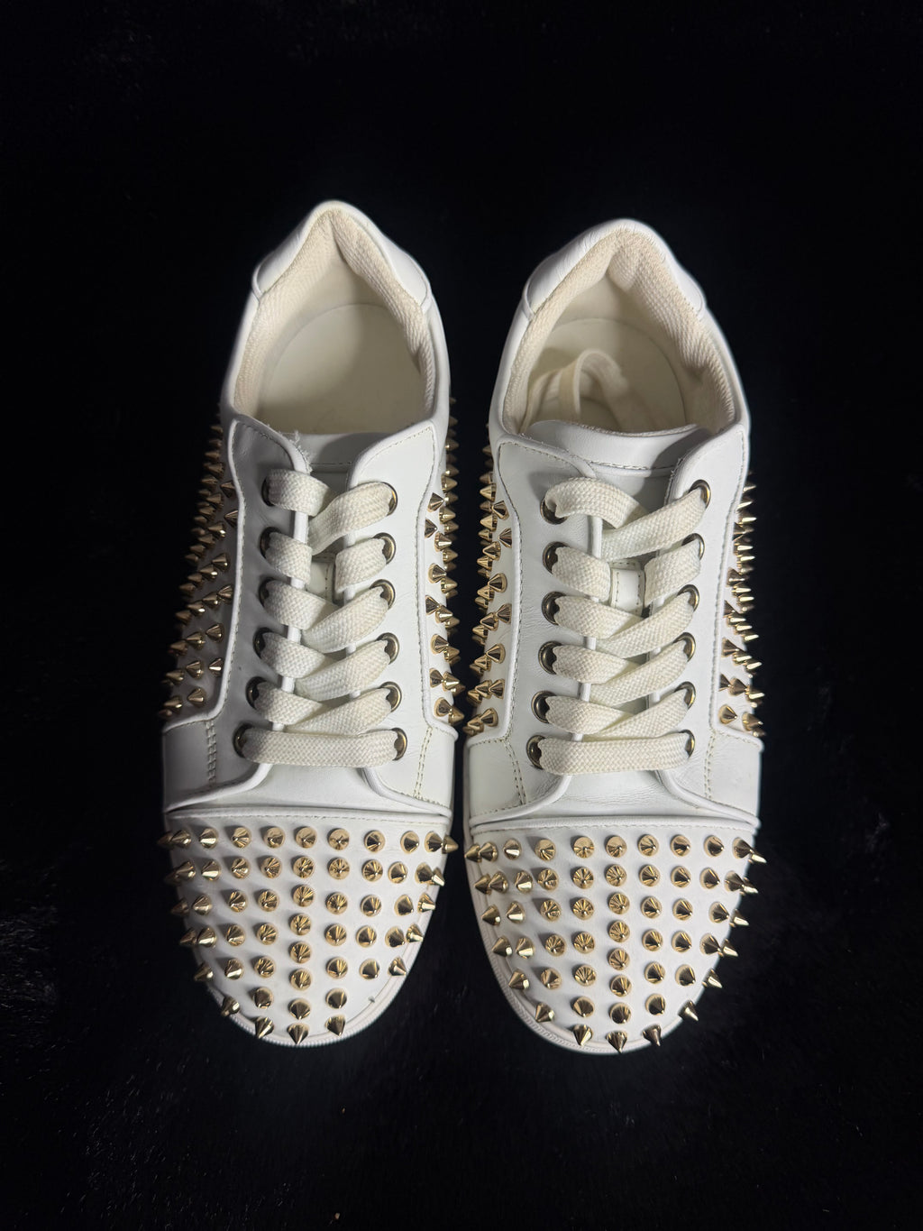 Christian Louboutin White/Gold Size 37