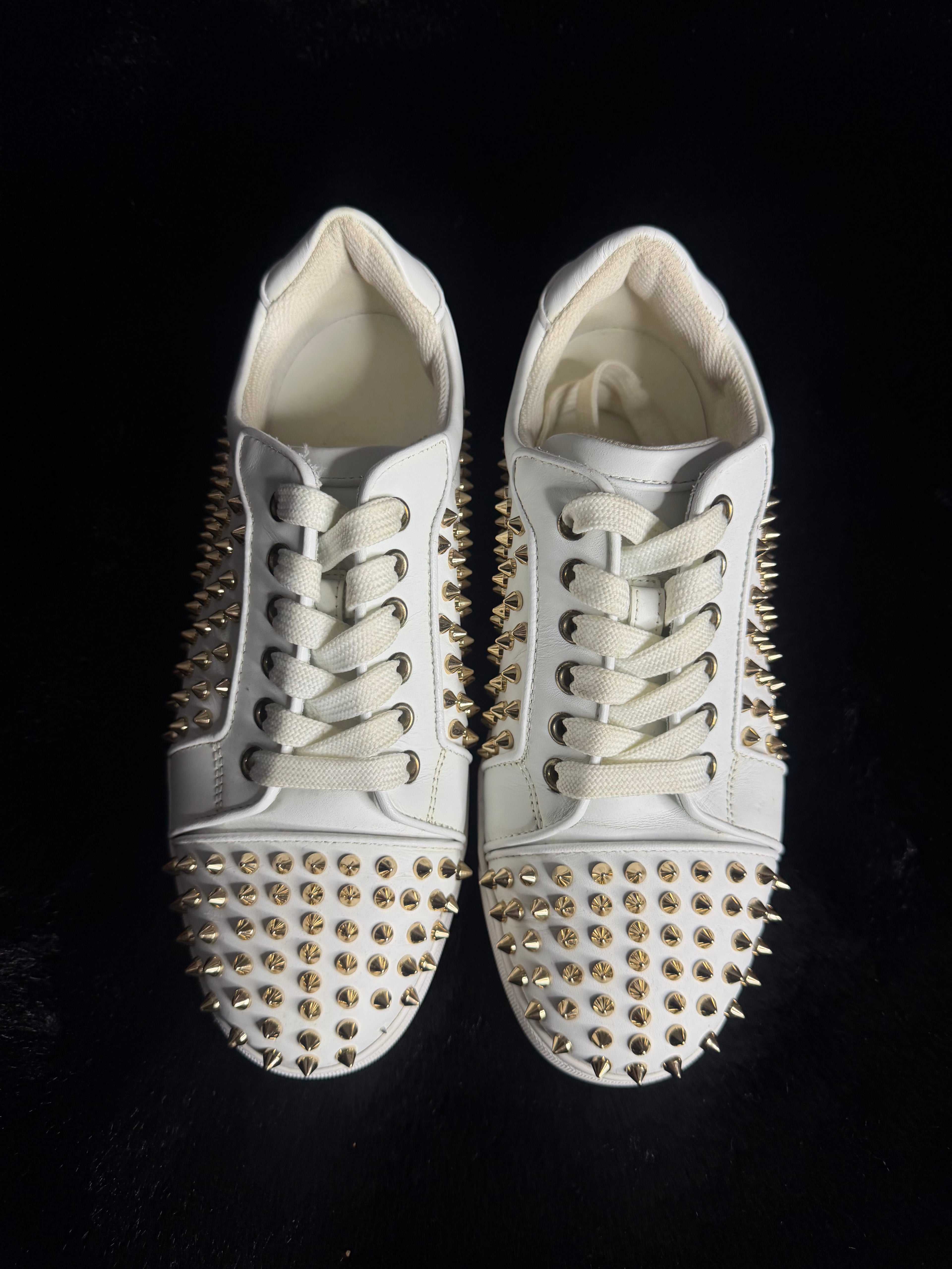 Christian Louboutin White/Gold Size 37