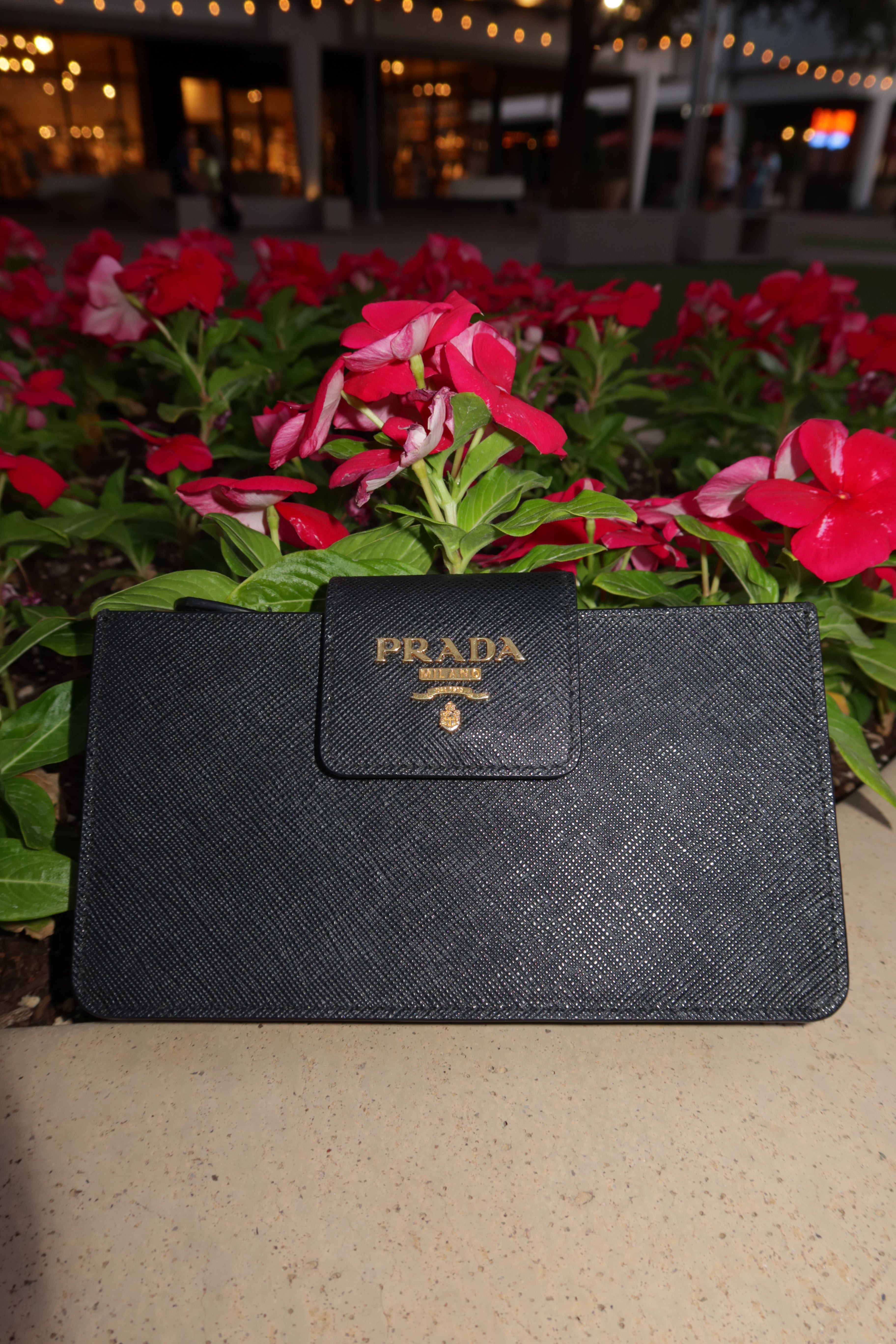 Prada Saffiano Leather Phone Wallet