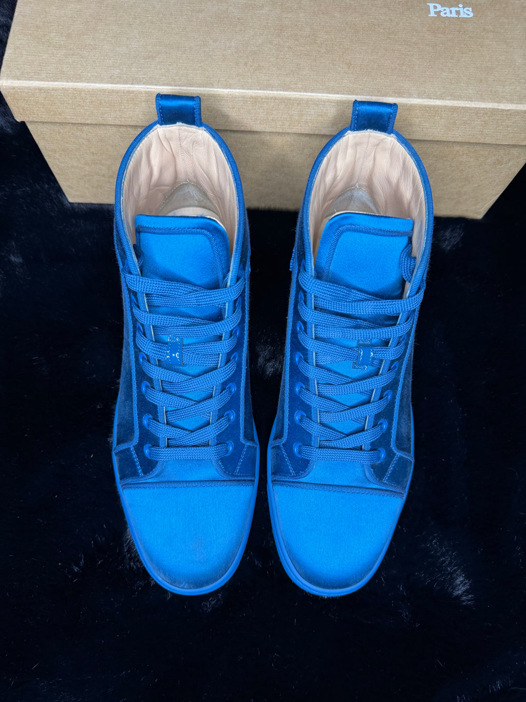 Christian Louboutin Satin Blue High Size 42