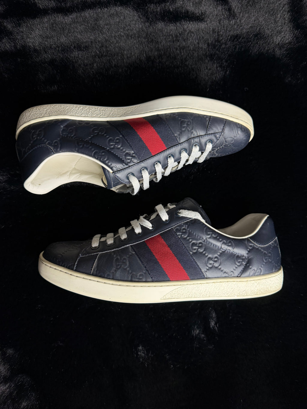 Gucci Ace Blue Sneakers Size 9-9.5