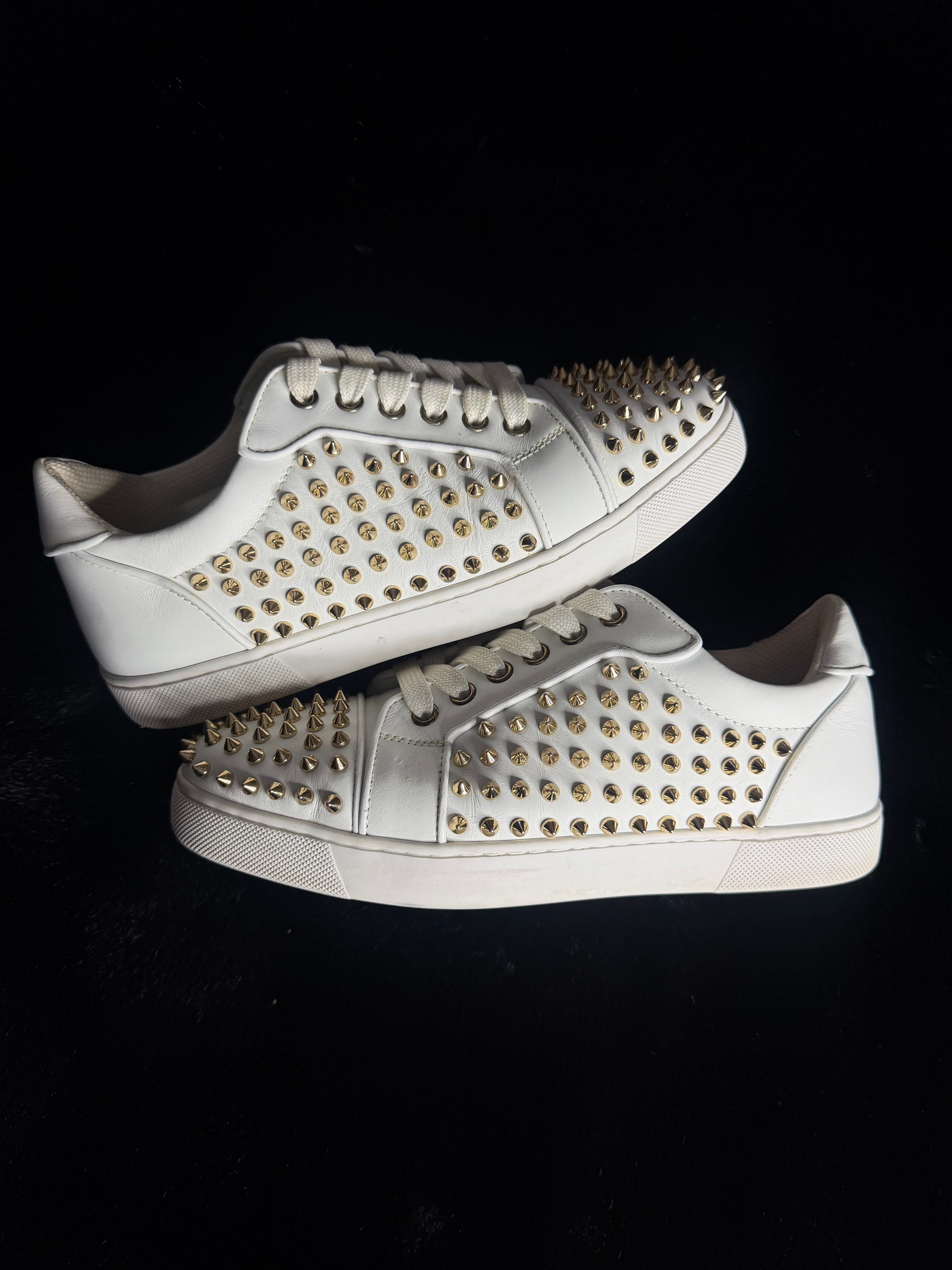 Christian Louboutin White/Gold Size 37