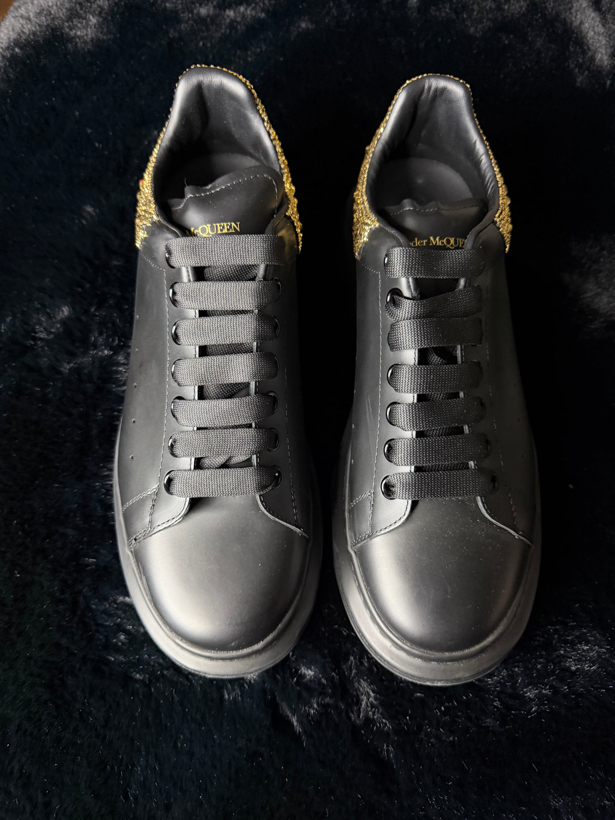 Alexander Mcqueen Black Gold Size 44