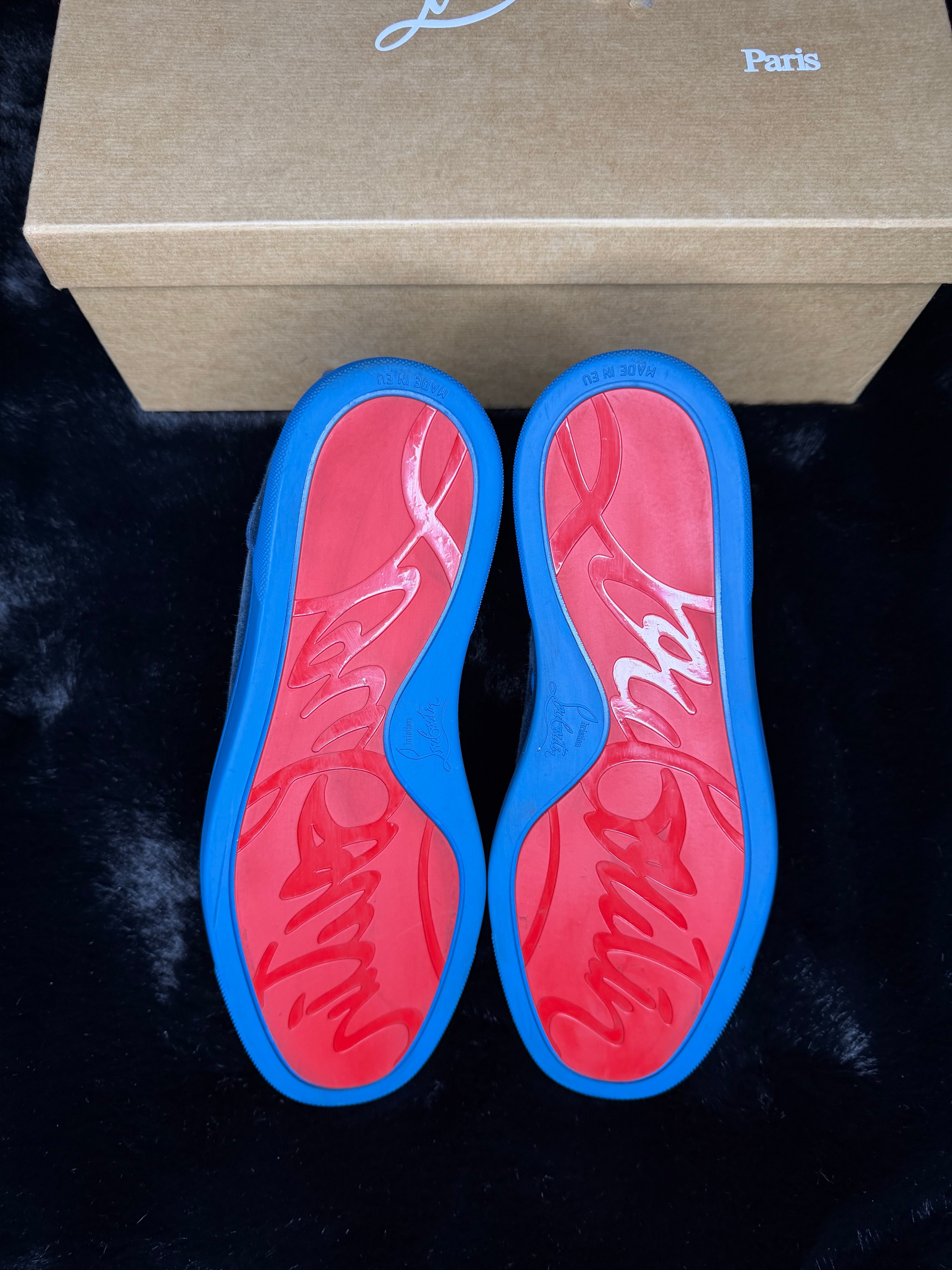 Christian Louboutin Satin Blue High Size 42