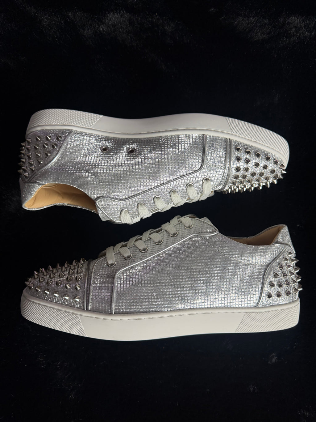 Christian Louboutin Silver Spike Size 46