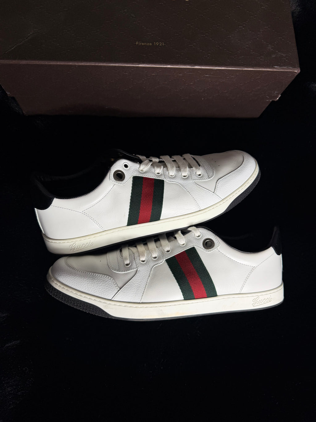 Gucci Web Accent Sneakers Size 11-11.5