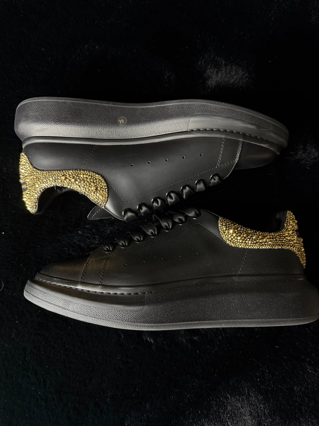Alexander Mcqueen Black Gold Size 44
