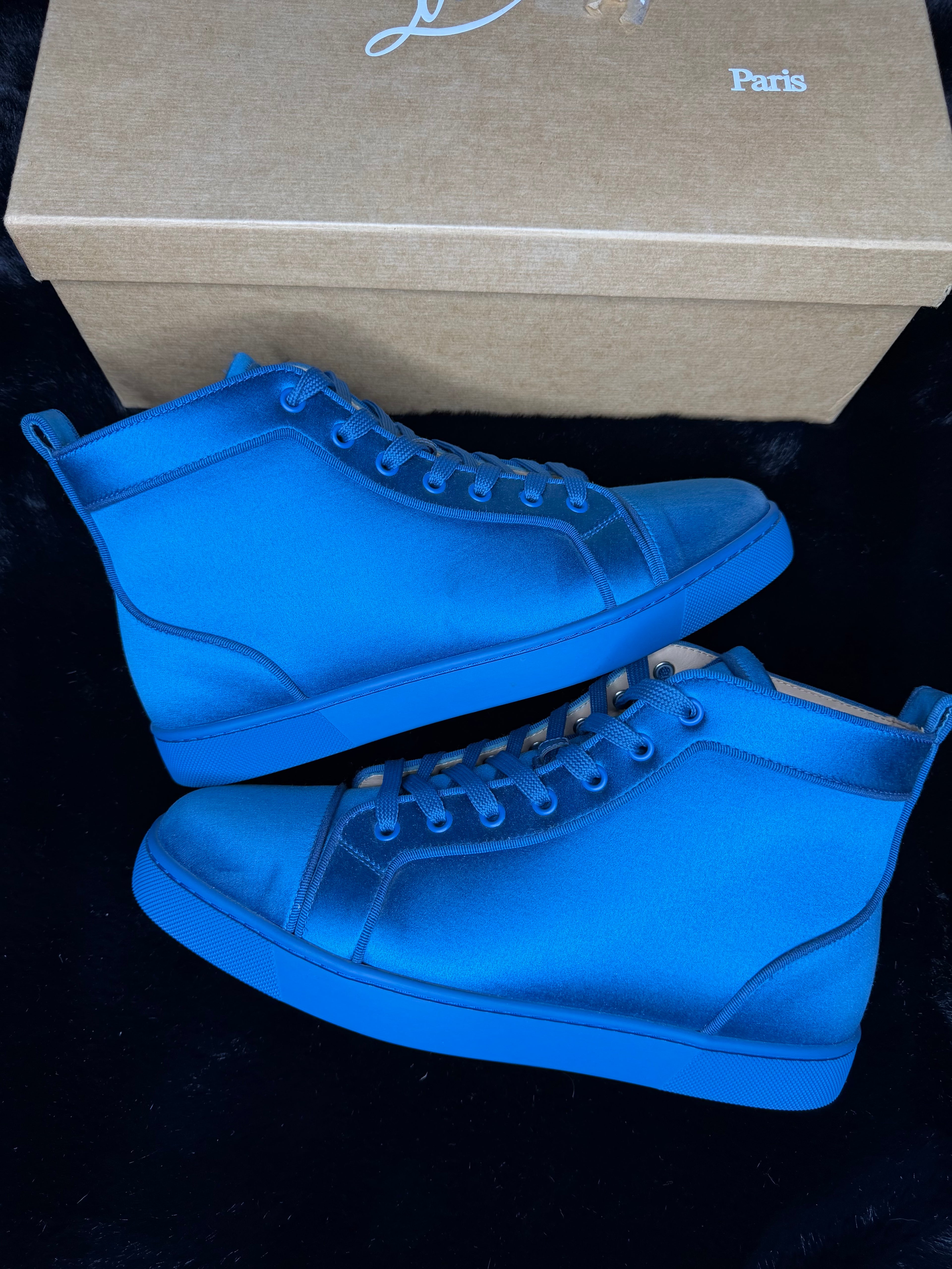 Christian Louboutin Satin Blue High Size 42