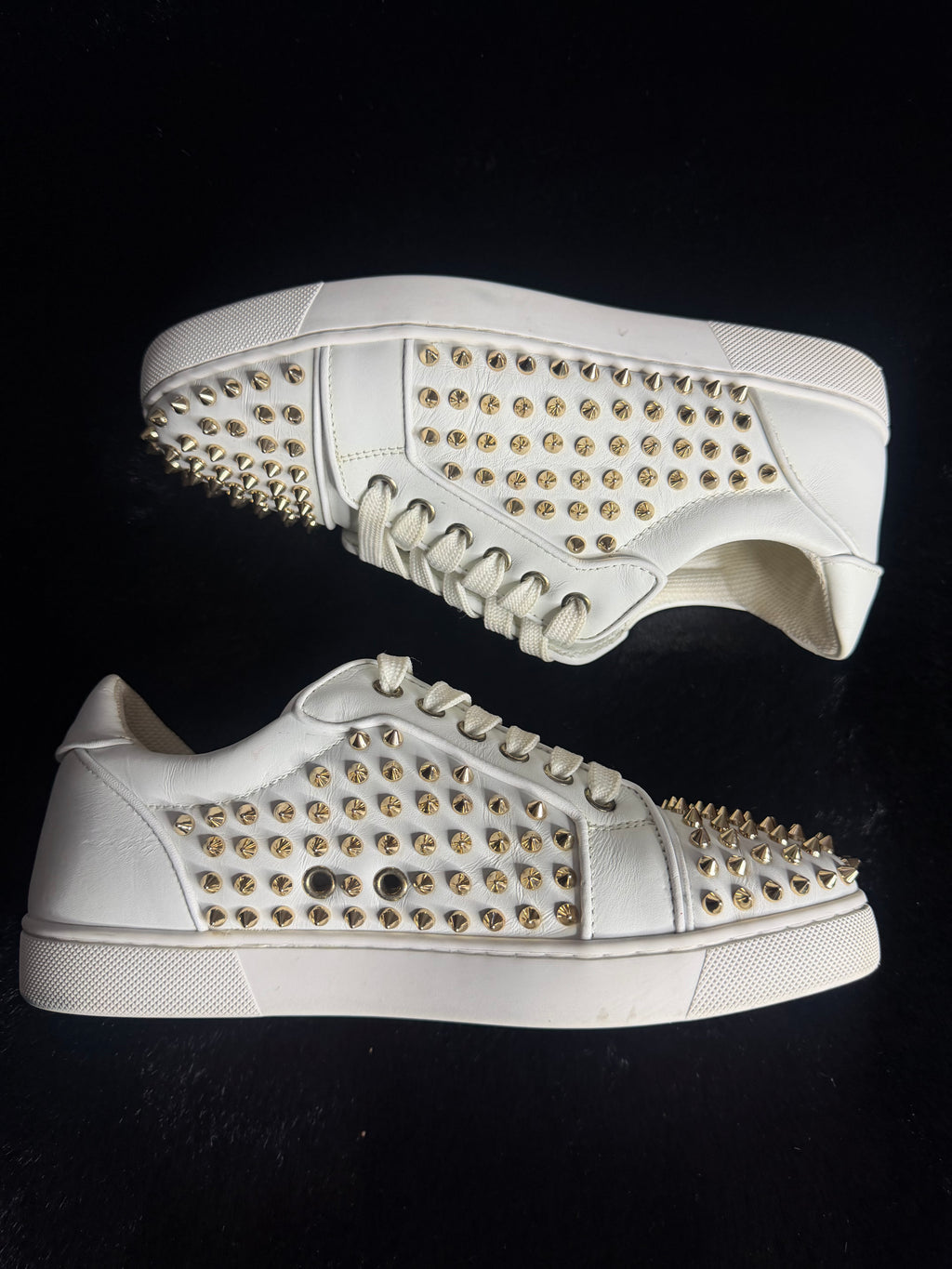 Christian Louboutin White/Gold Size 37