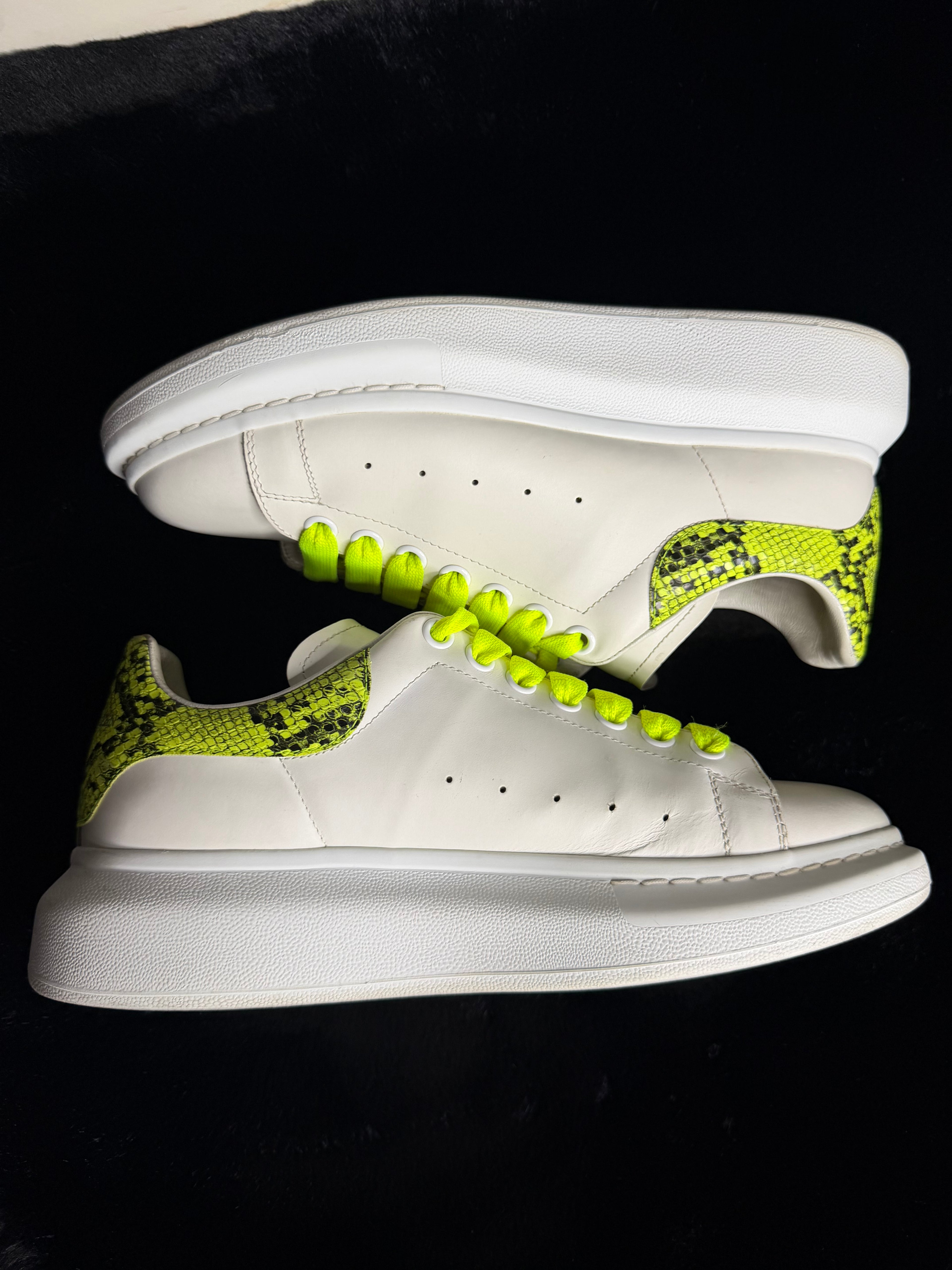 Alexander Mcqueen Yellow Snakeskin Sneakers Size 41