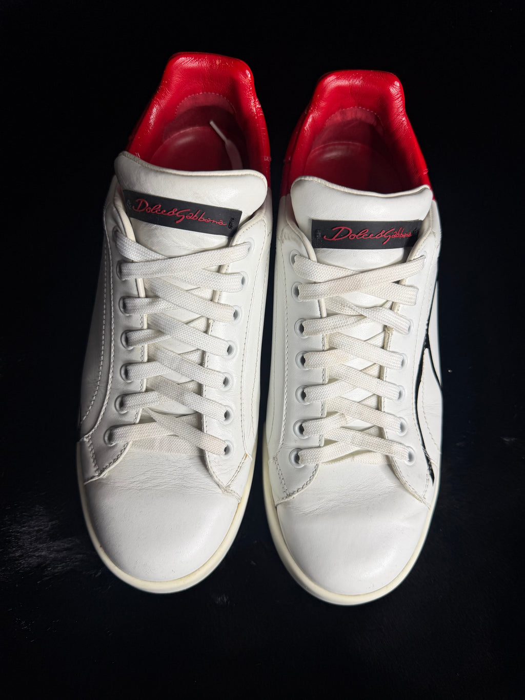 Dolce & Gabbana Red White Sneakers Size 40.5