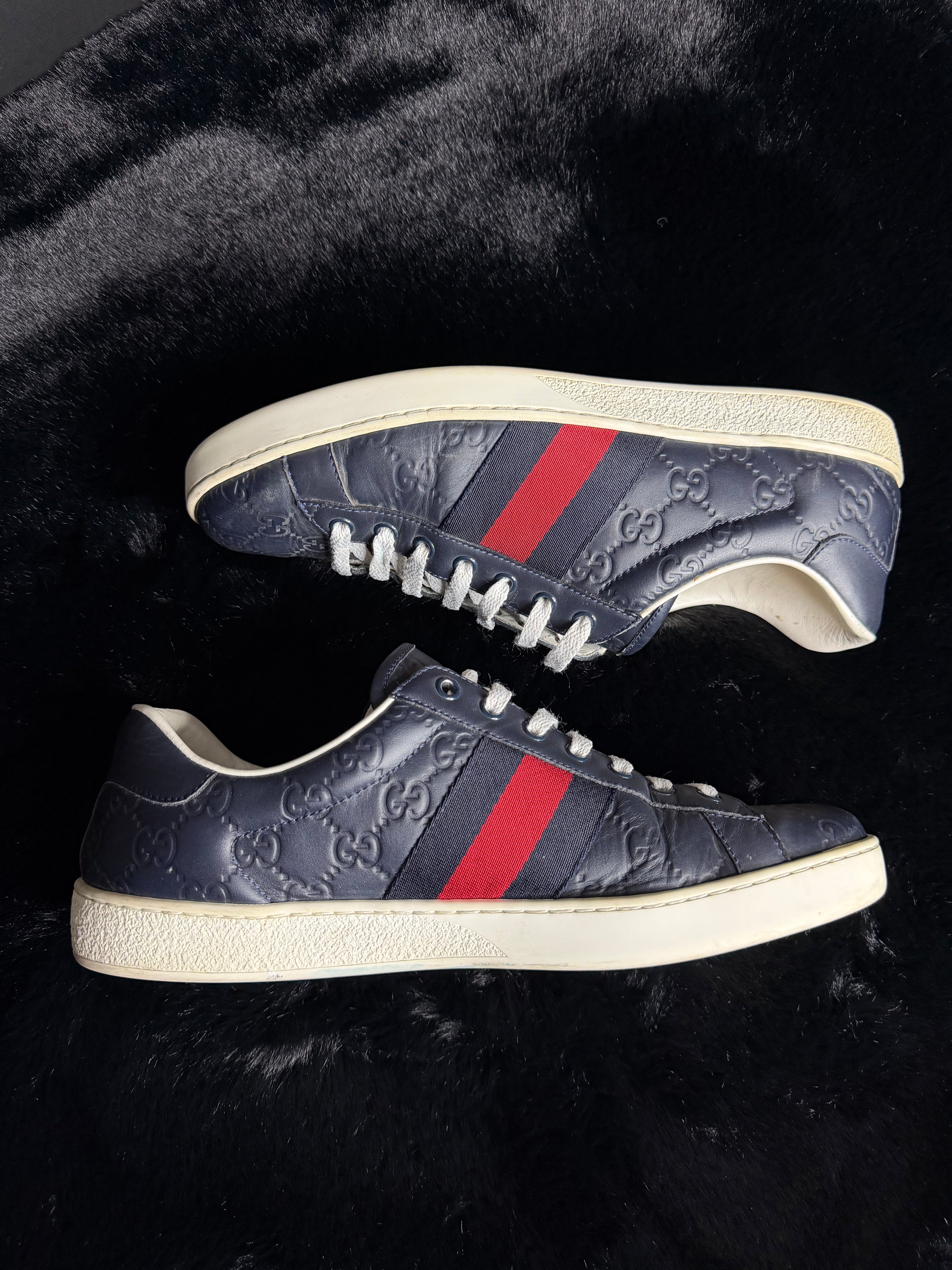 Gucci Ace Blue Sneakers Size 9-9.5
