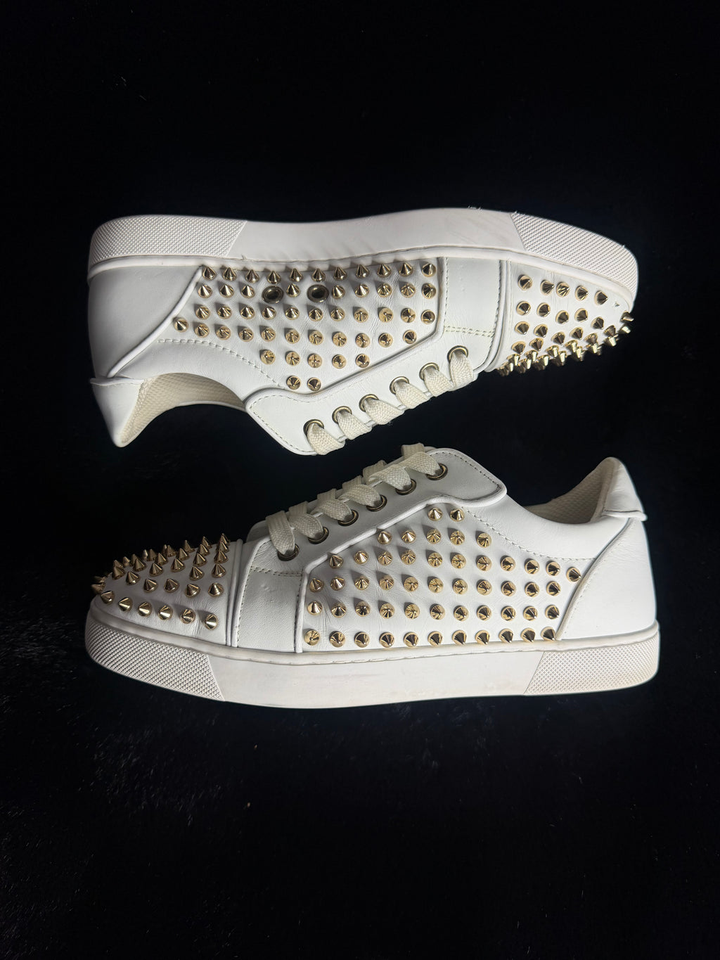 Christian Louboutin White/Gold Size 37