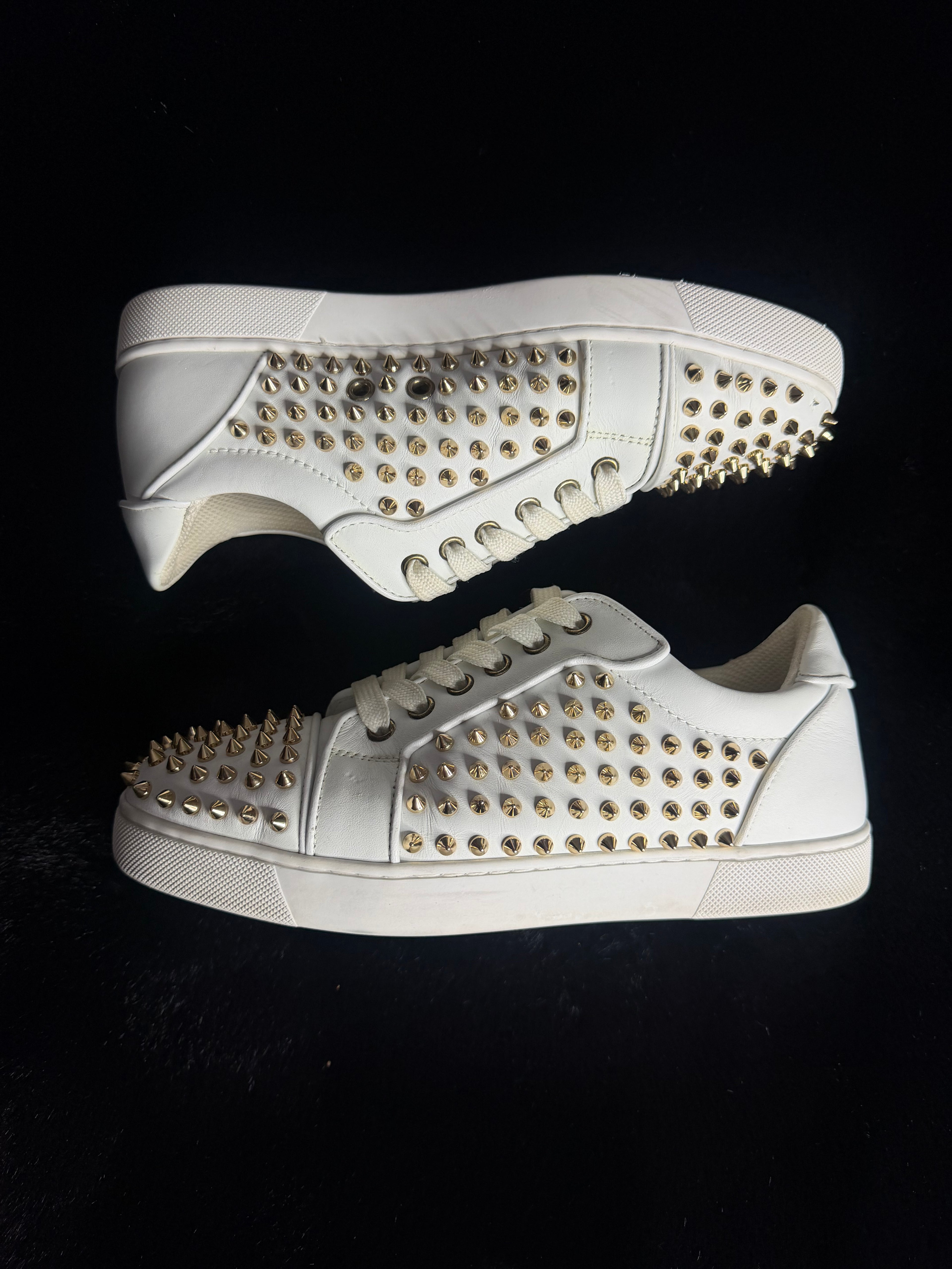 Christian Louboutin White/Gold Size 37