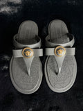 Versace Black Thong Sandals Size 36