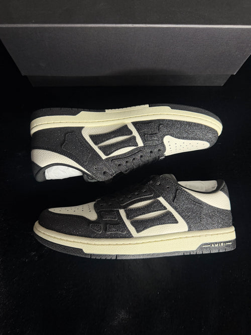Amiri Skel Black Shimmer Sneakers Size 40