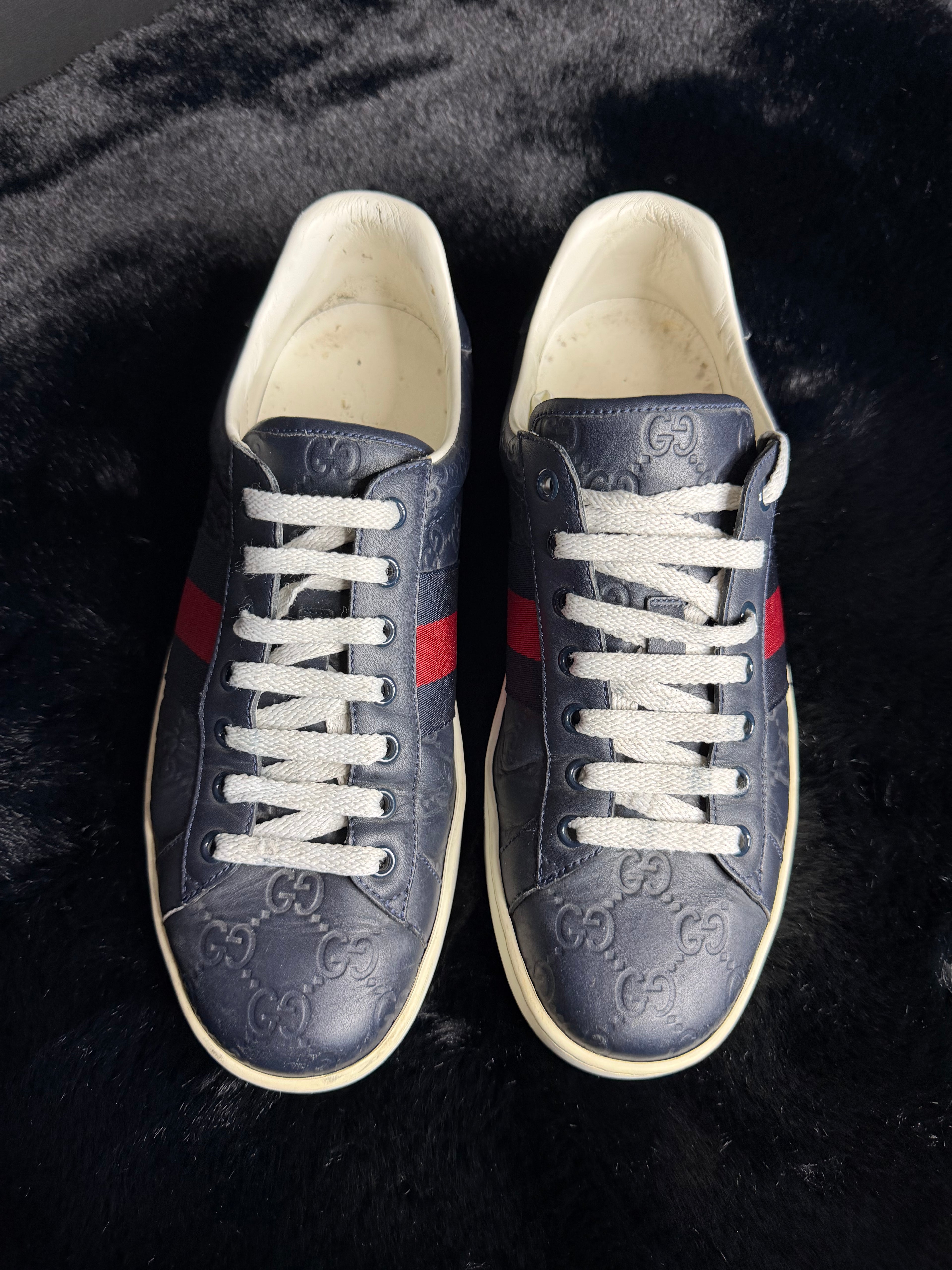 Gucci Ace Blue Sneakers Size 9-9.5