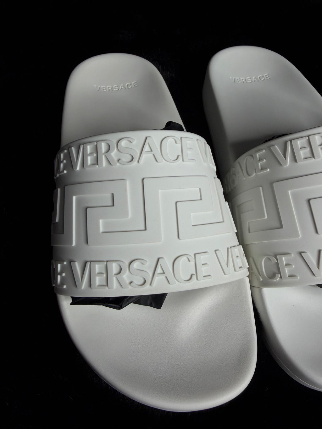 Versace White Slides Size 36