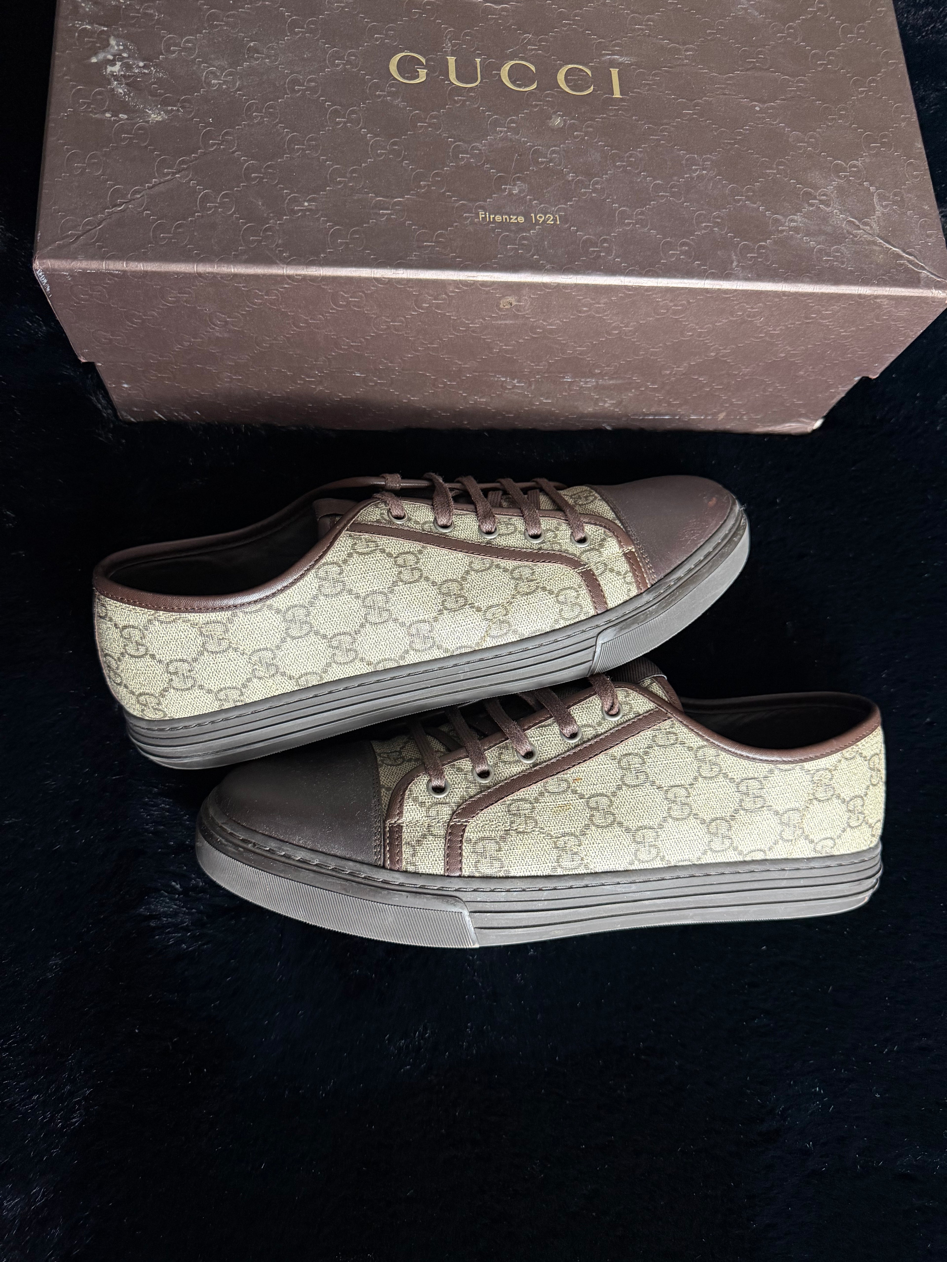 Gucci GG Brown Sneakers Size 11-11.5
