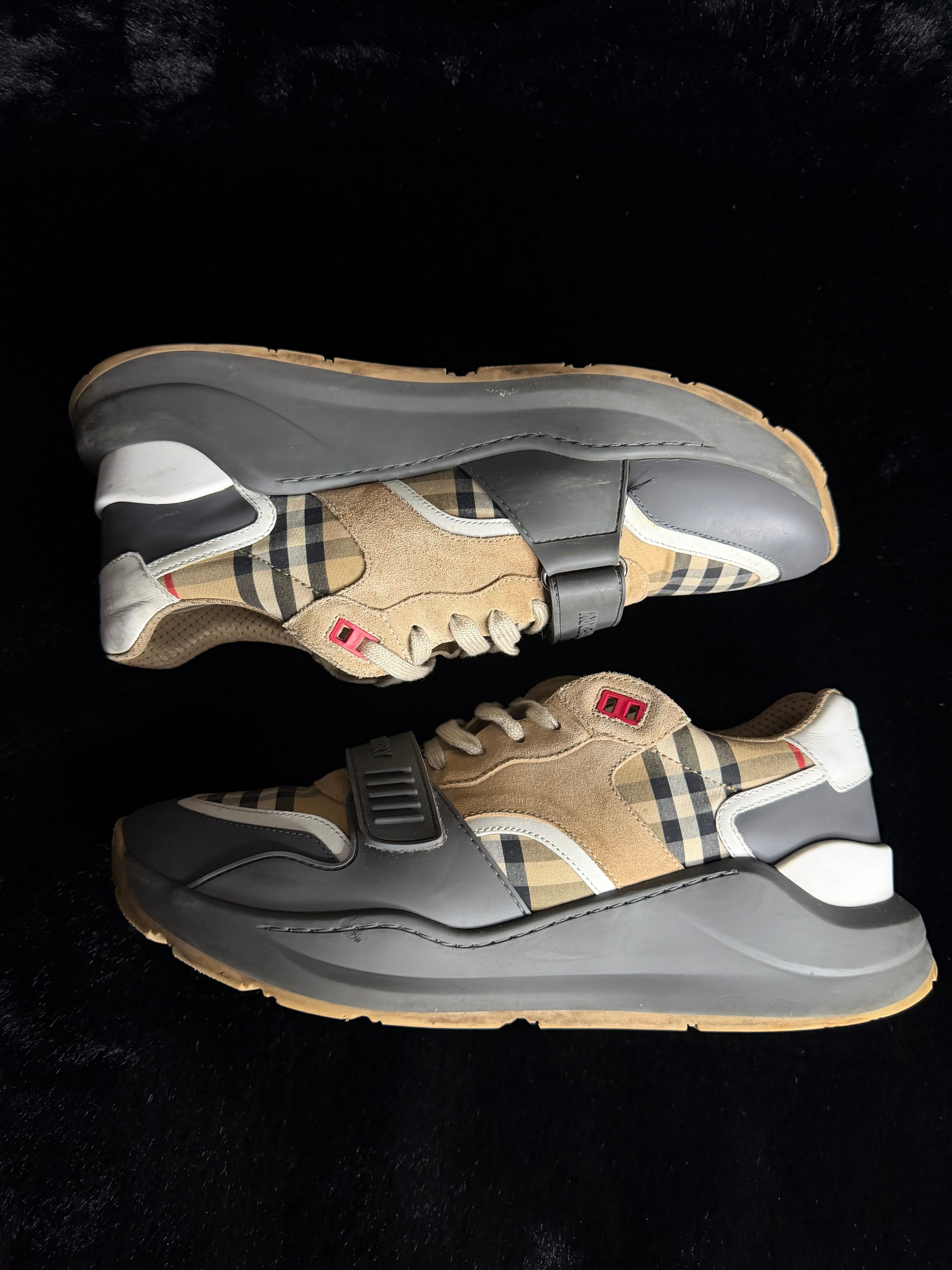 Burberry Ramsey Grey Sneakers Size 45