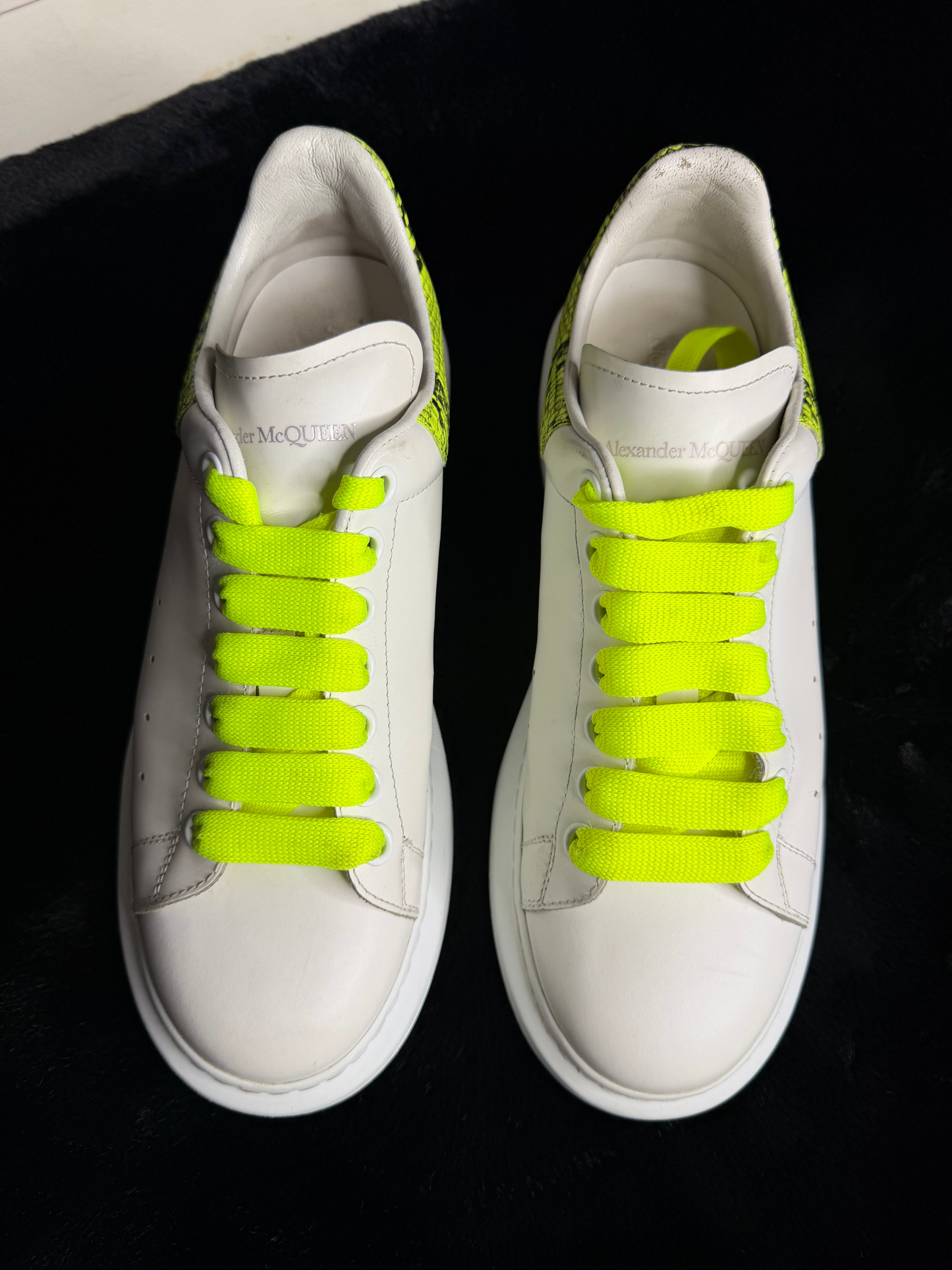 Alexander Mcqueen Yellow Snakeskin Sneakers Size 41