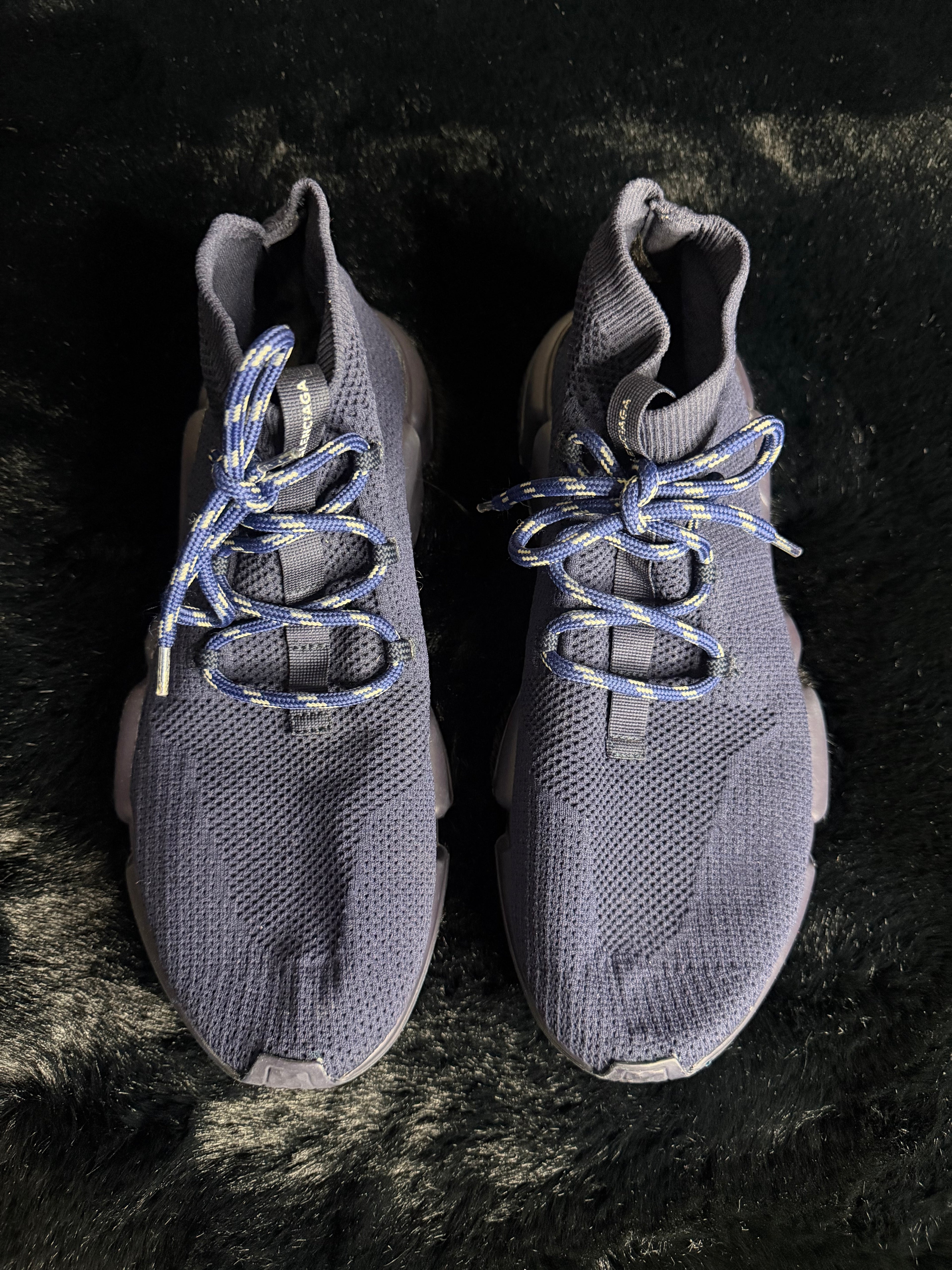 Balenciaga Lace Up Navy Blue Size 44
